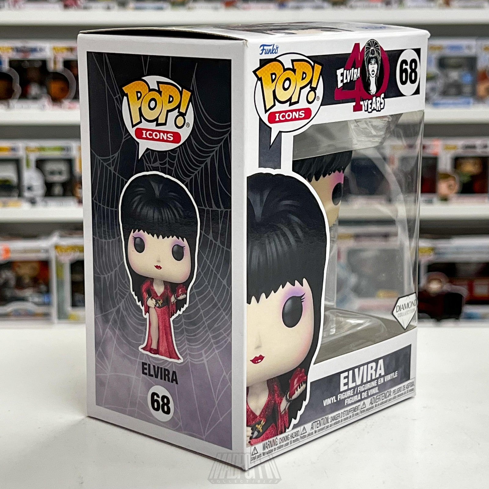 Funko Pop Icons Elvira 40 Years Diamond Collection #68 Limited Edition New