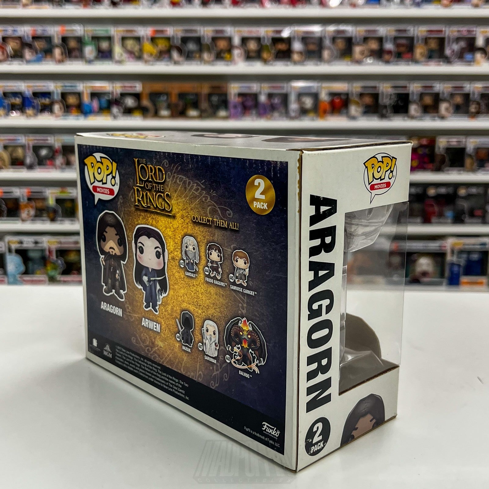 Funko Pop Movies Lord of the Rings LOTR Aragorn & Arwen SDCC 2 Pack Vinyl Figure4