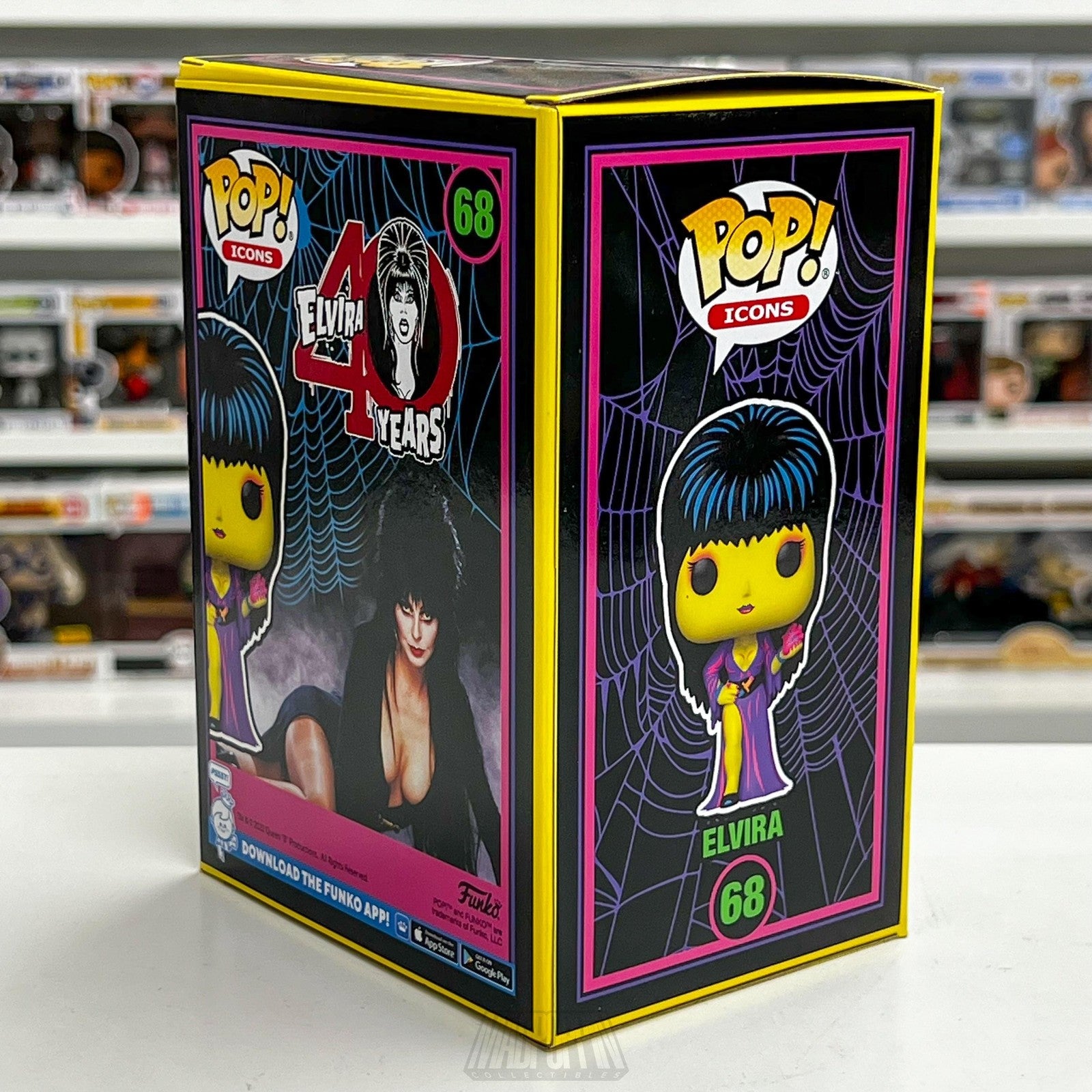 Funko Pop Icons Elvira 40 Years Entertainment Earth Exclusive Vinyl Figure 68