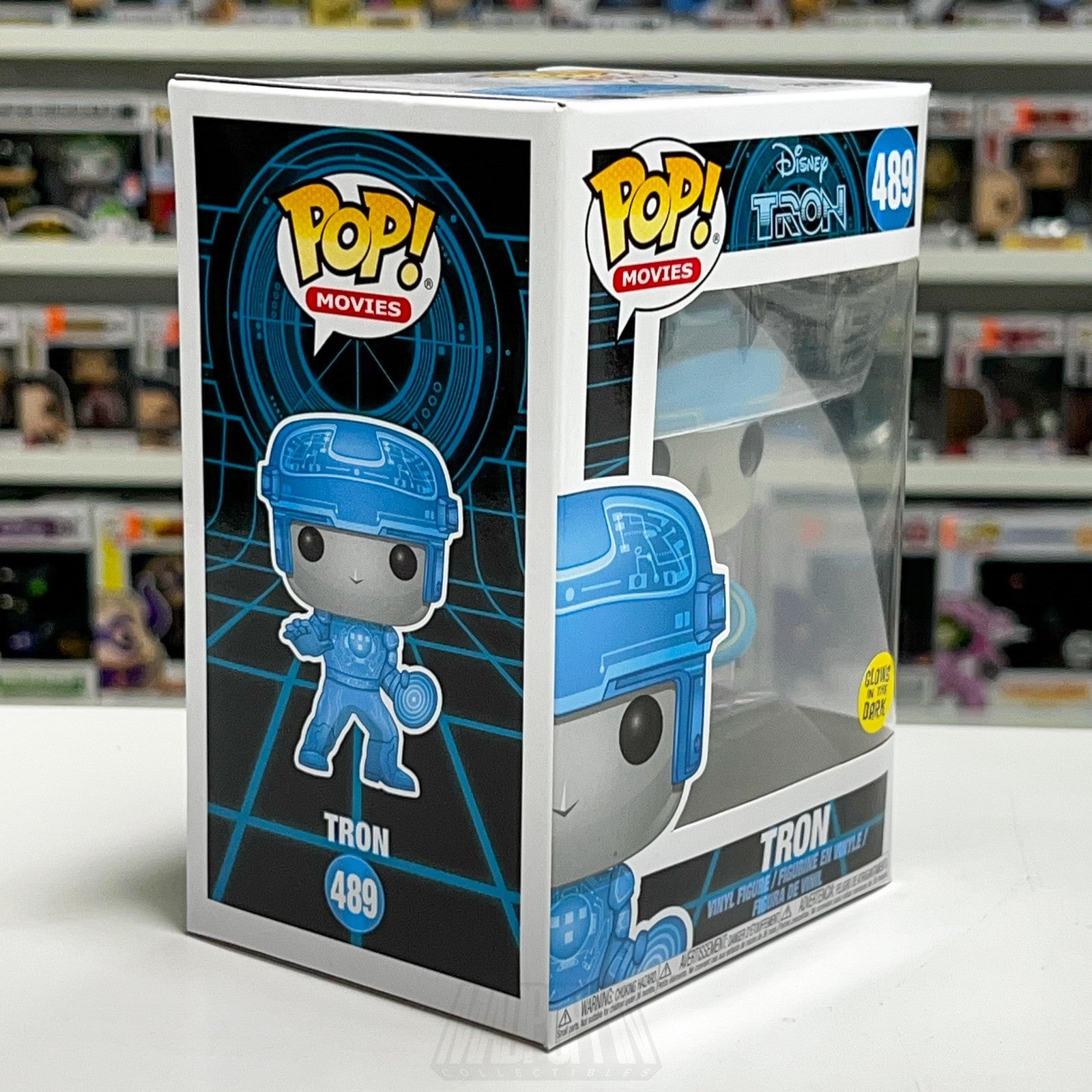 Funko Pop! Movies Disney Tron #489 Glow in the Dark GITD Vinyl Figure Toy SciFi