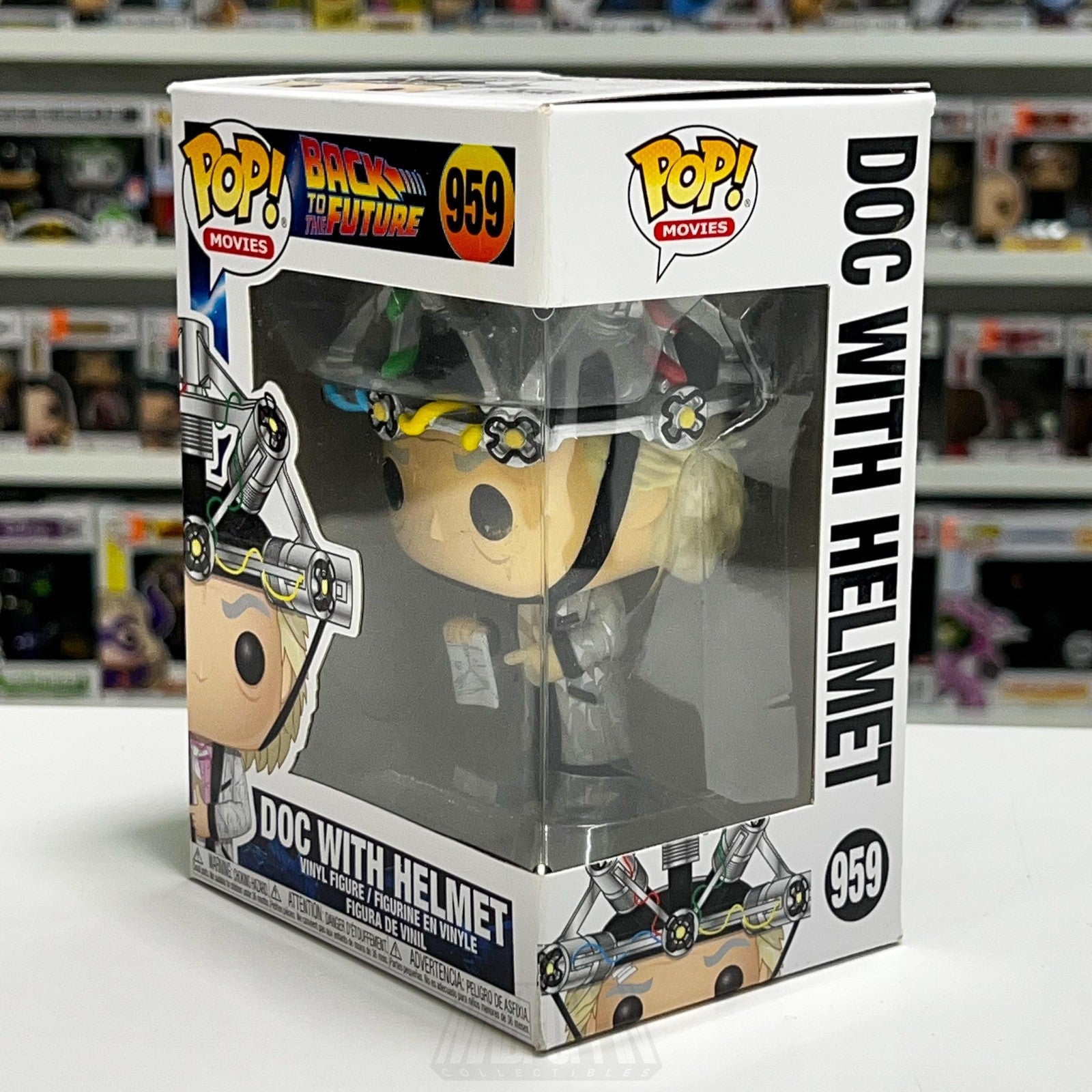 Funko Pop Movies Back to the Future Doc Brown with Helmet #959 Vinyl Figure Toy