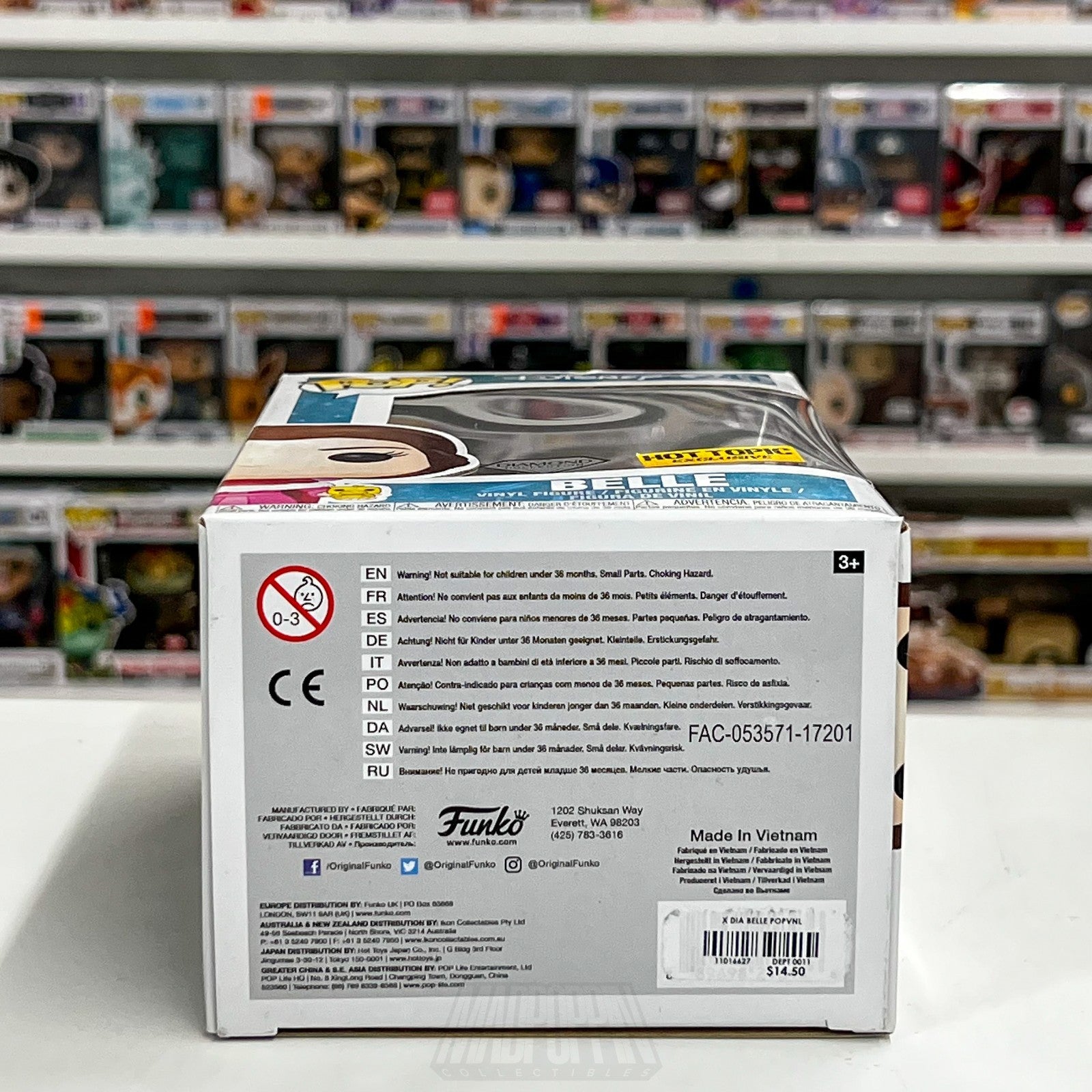 Funko Pop Disney Beauty & The Beast Belle Diamond Glitter Hot Topic 241 Figure7