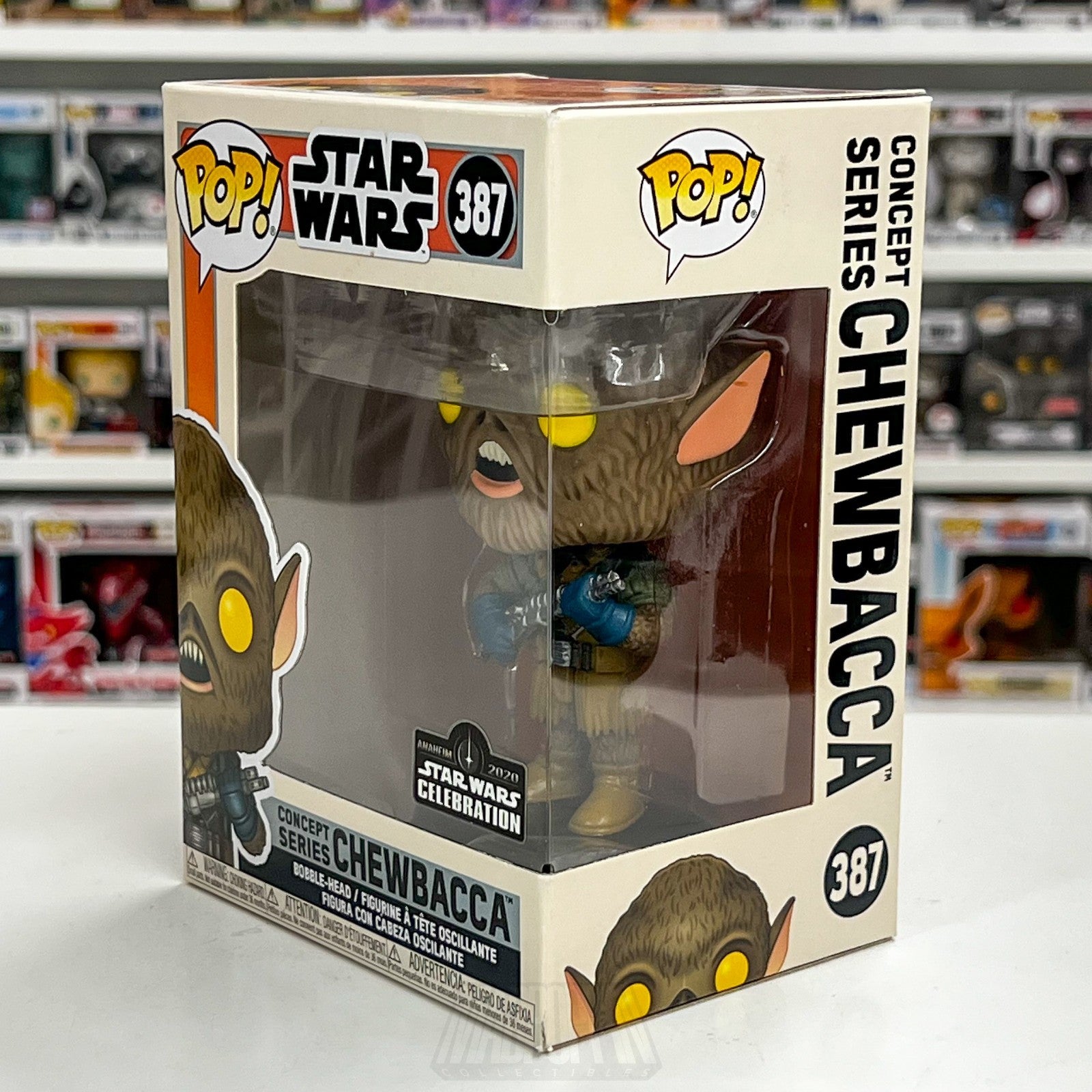 Funko Pop Star Wars Concept Series Chewbacca Celebration 387 Official Sticker1