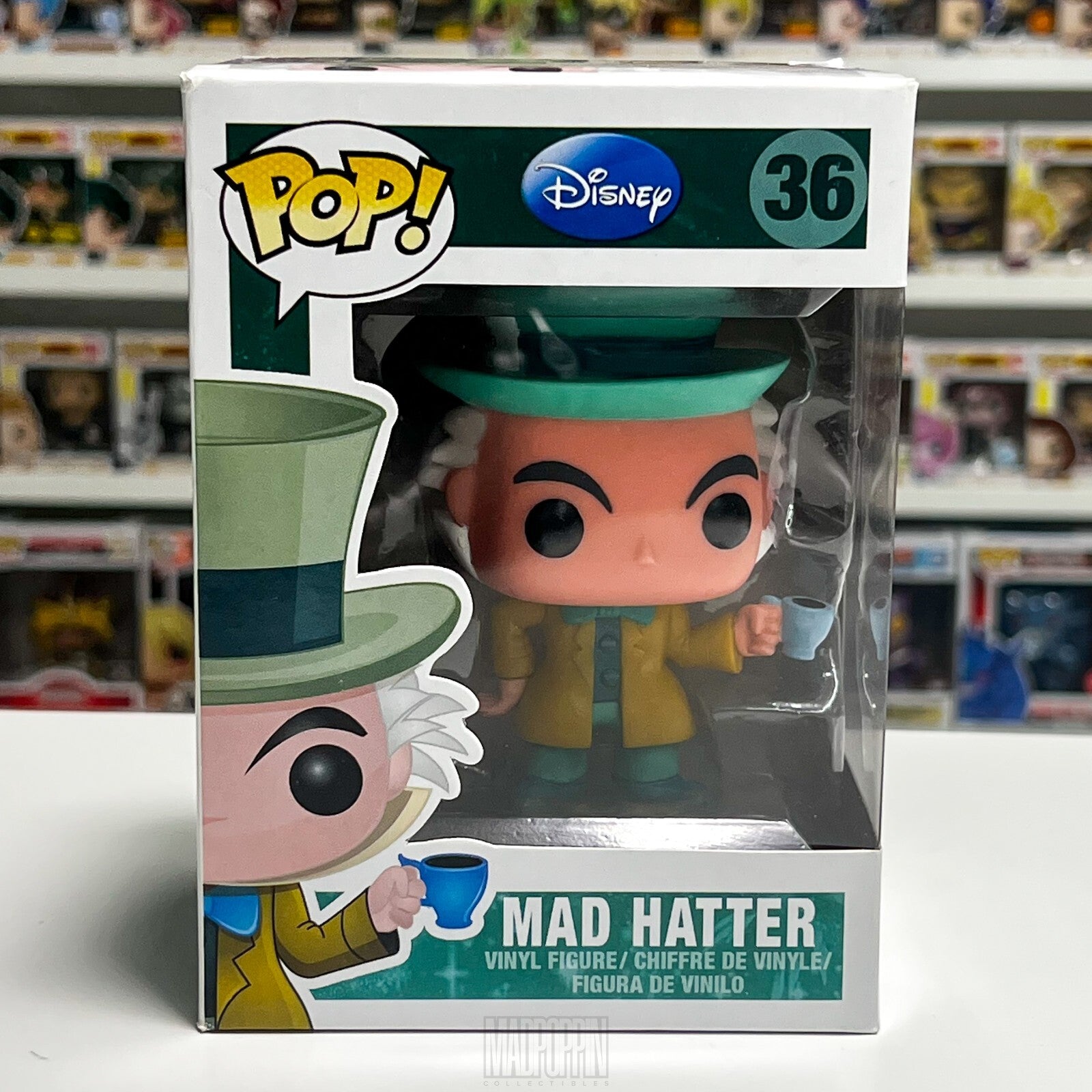 Funko Pop Disney Alice In Wonderland The Mad Hatter with Tea Cup Vaulted 36