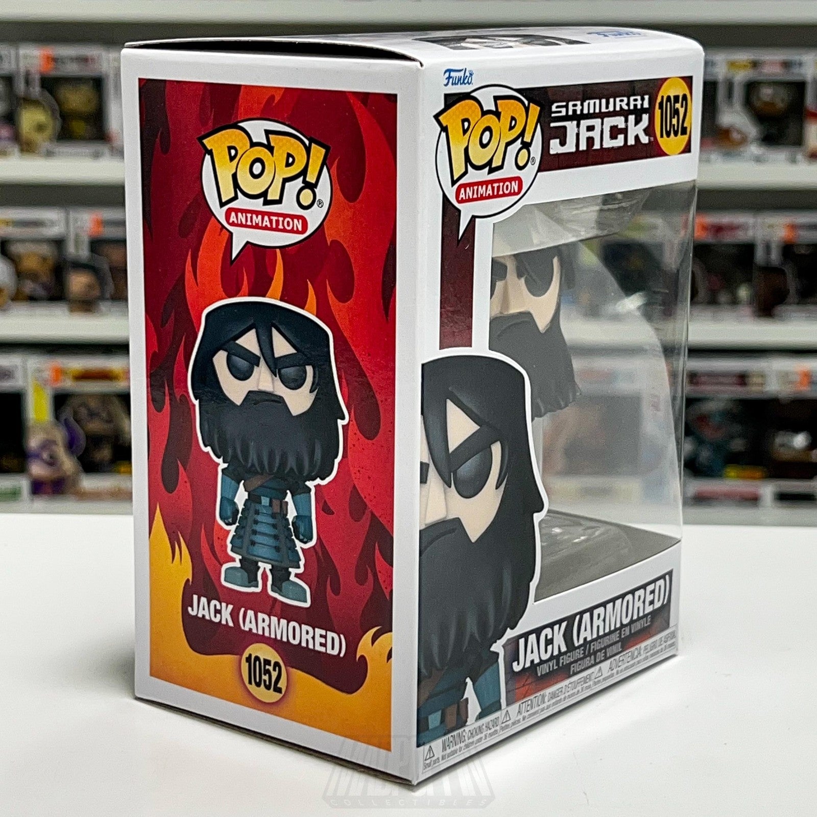 Funko Pop Animation Samurai Jack Armored No Helmet 1052 Vinyl Figure Cartoon Toy