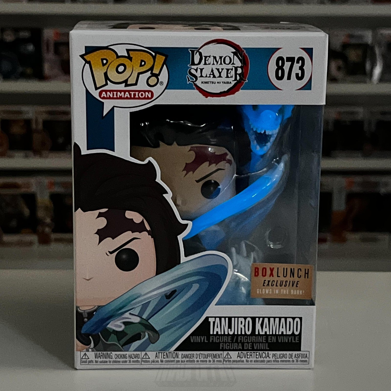 Funko Pop Demon Slayer Tanjiro Kamado #873 BoxLunch Glow Vinyl Figure Anime NIB