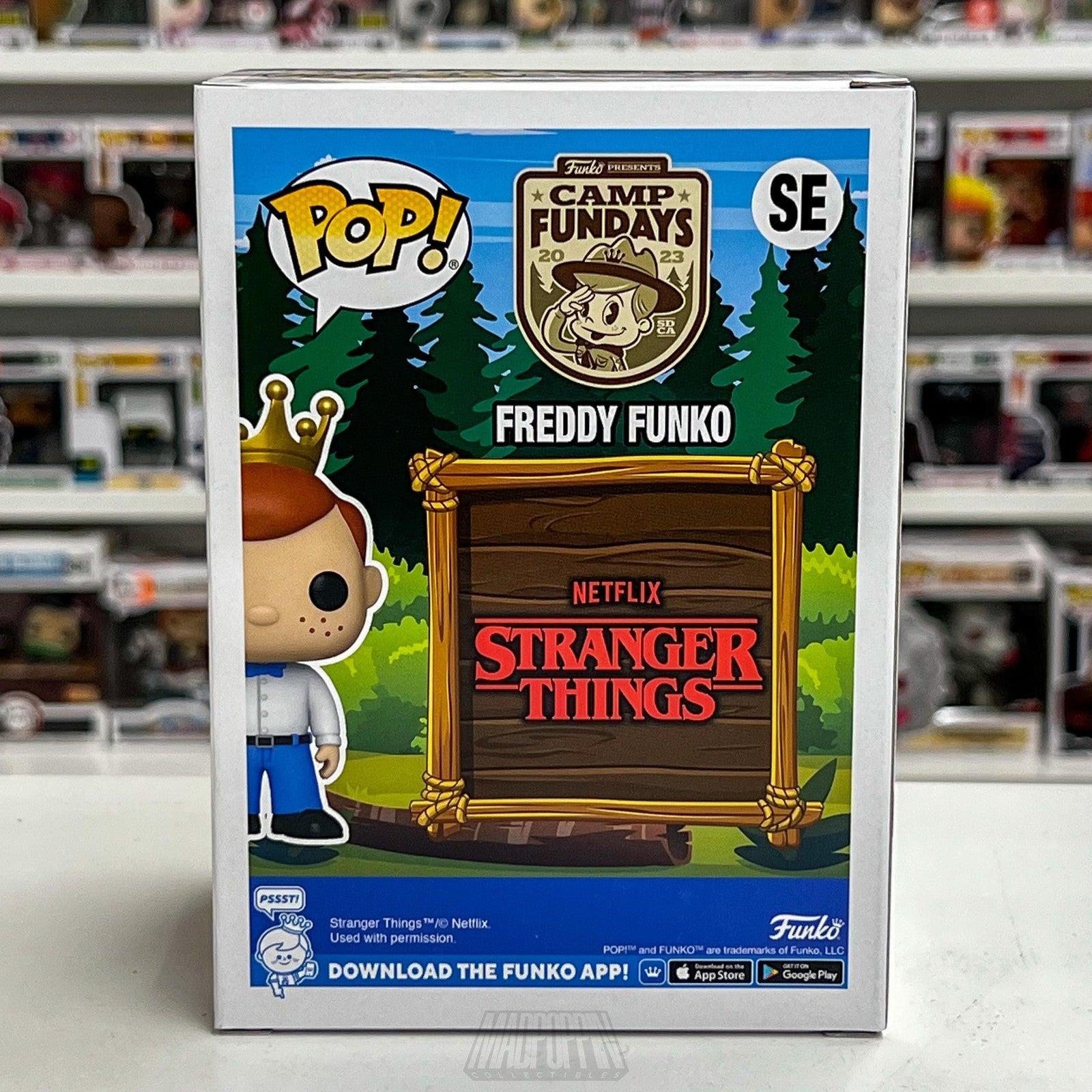Funko Pop Freddy Funko as Hopper Stranger Things Camp Fundays SE 2023 LE 250 PCS