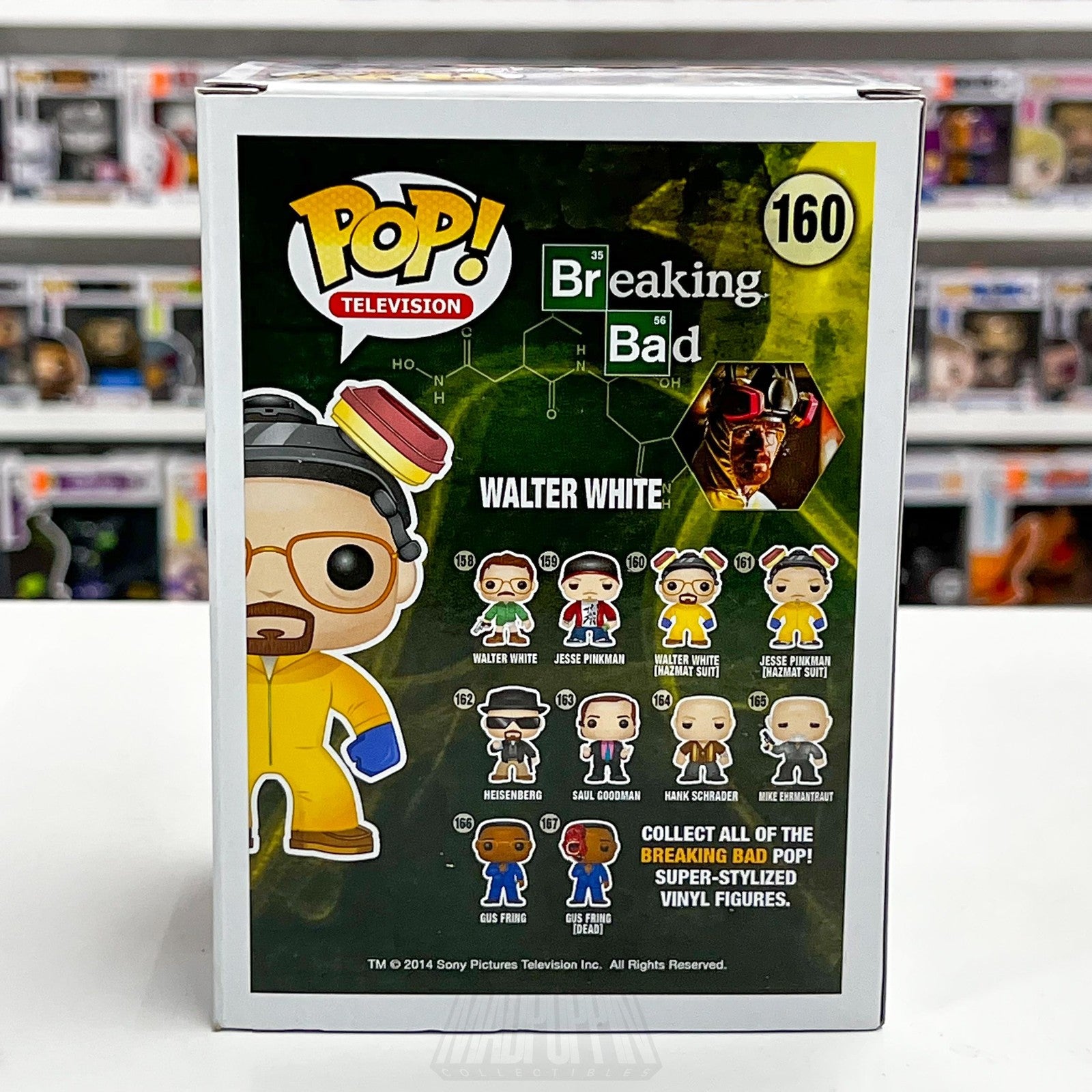 Funko Pop Television Breaking Bad Walter White Hazmat Suit 160 Vinyl Figure AMC3