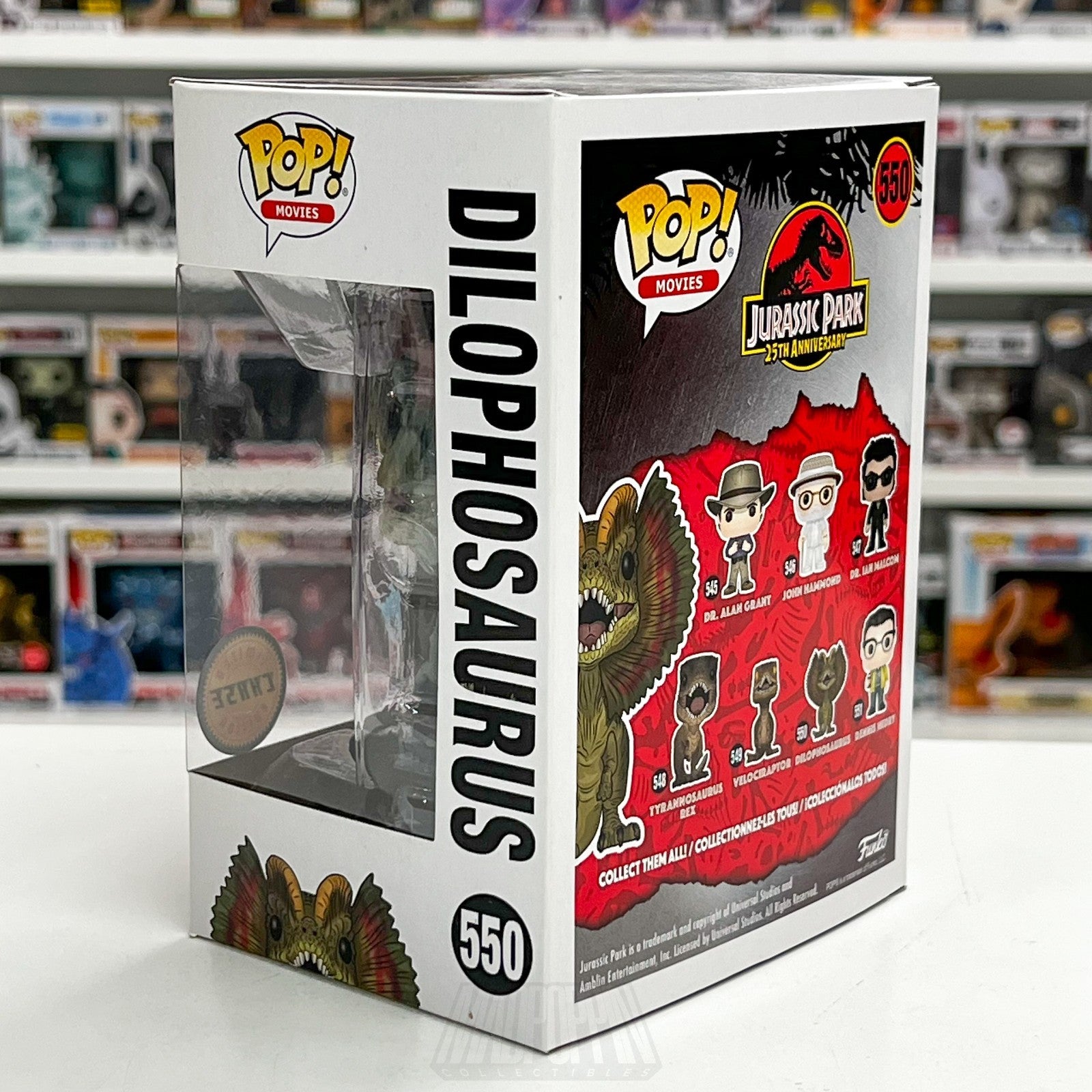 Funko Pop Movies Jurassic Park Dilophosaurus Chase Frill Tucked Down 550 Figure2