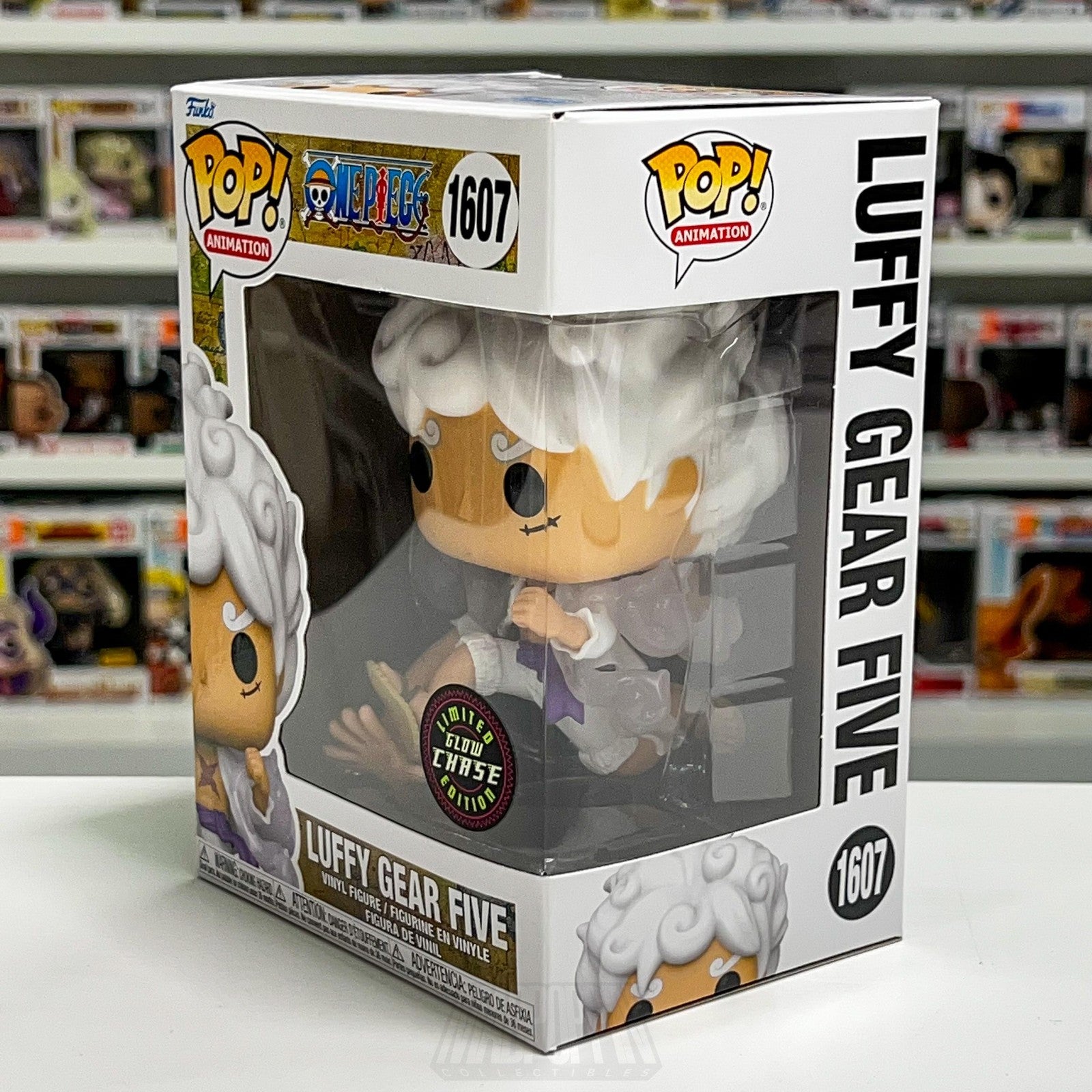 Funko Pop Animation One Piece Luffy Gear Five 1607 Glow Chase Figure Anime Vinyl