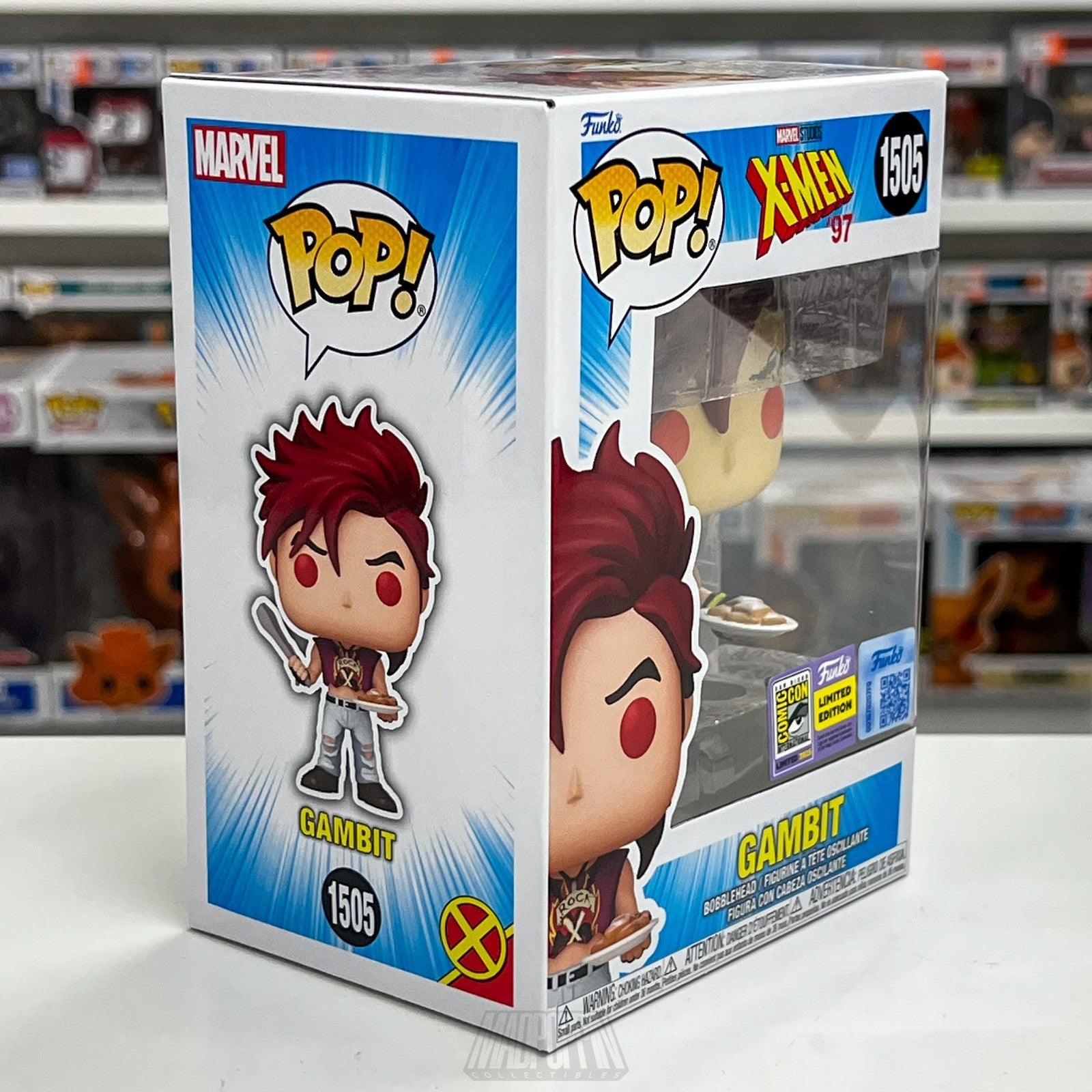 Funko Pop Gambit Disney X-Men 97 2025 SDCC Official Con Sticker Rock Mutant 1505