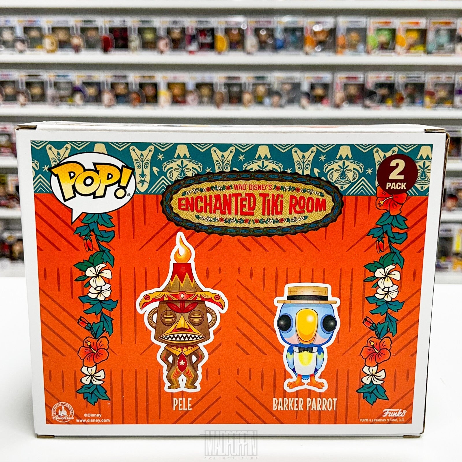 Funko Pop Disney Enchanted Tiki Room Pele & Barker Parrot Parks Exclusive 2 Pack