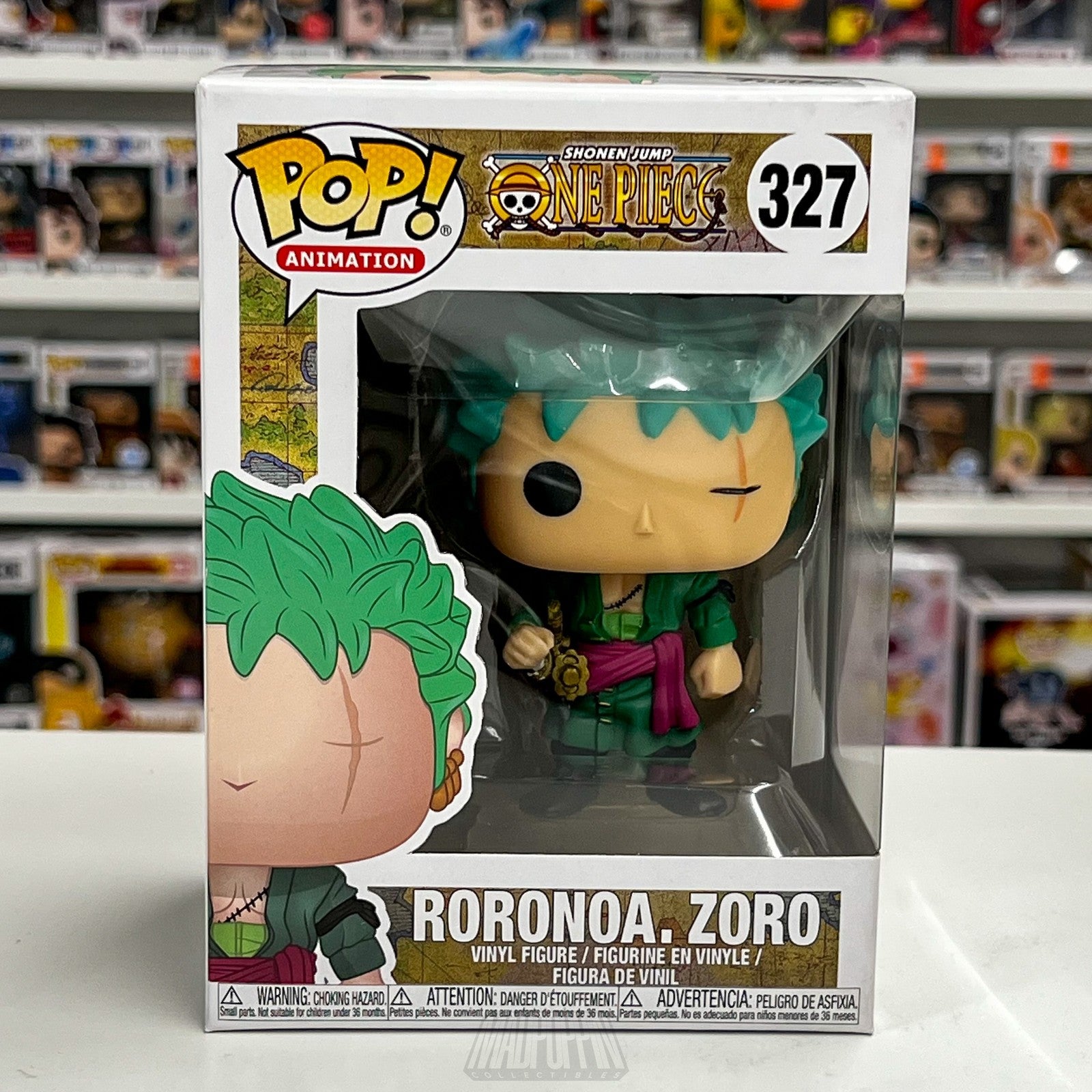 Funko Pop Animation One Piece Roronoa Zoro Vinyl Figure #327 New Collectible Box