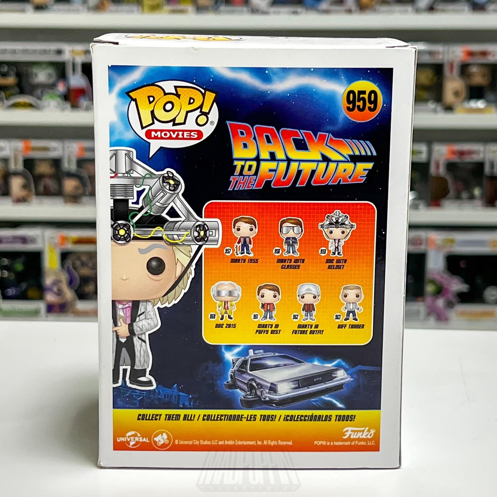Funko Pop Movies Back to the Future Doc Brown with Helmet #959 Vinyl Figure Toy