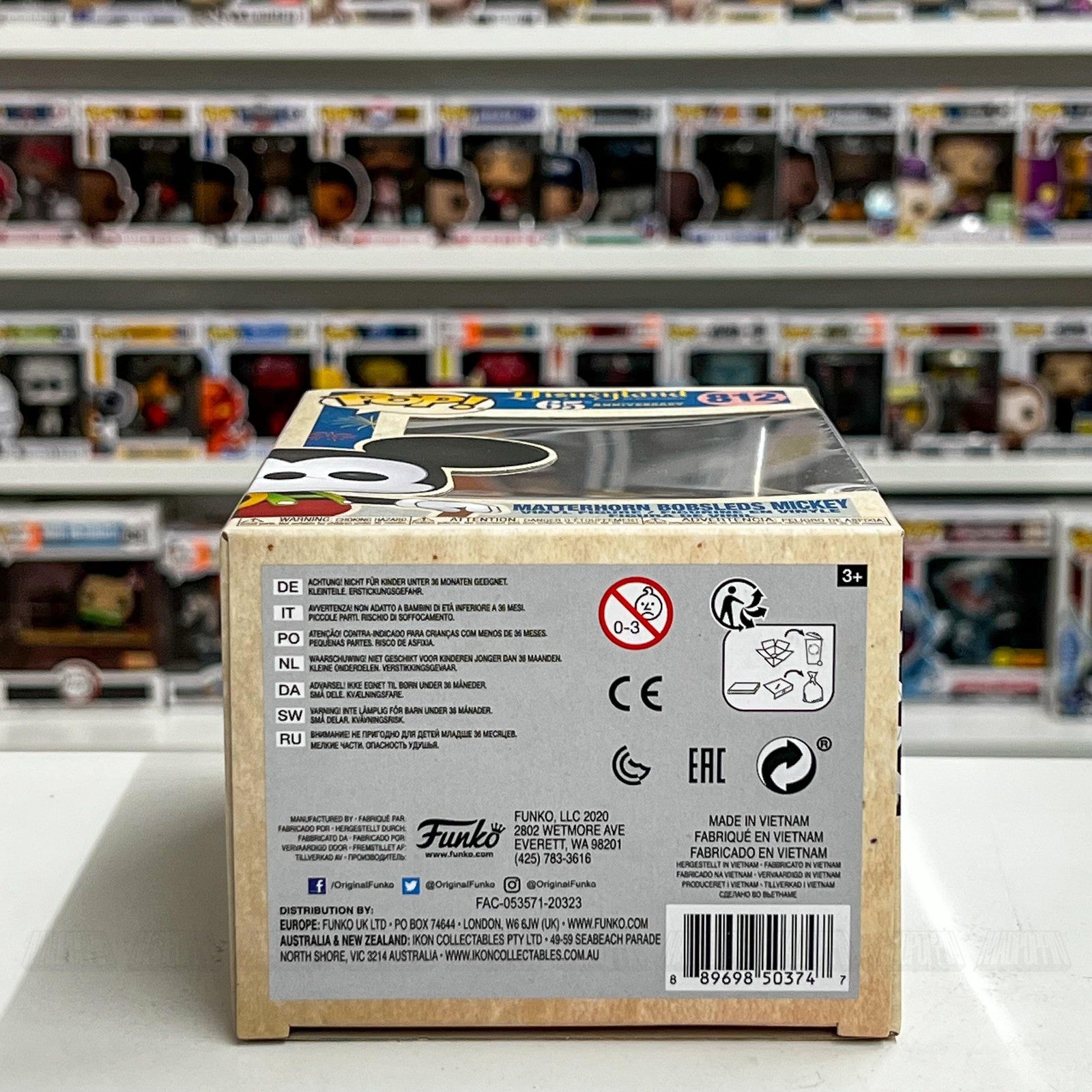 Funko Pop Disney Disneyland 65th Matterhorn Bobsleds Mickey #812 Vinyl Figure