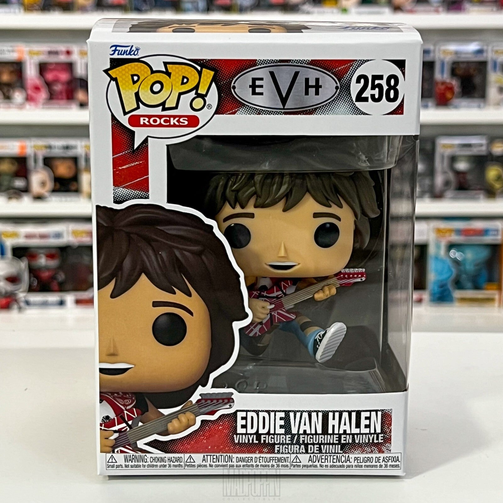 Funko Pop Rocks Eddie Van Halen Vaulted Guitar Legend Hard Heavy Glam Metal 258