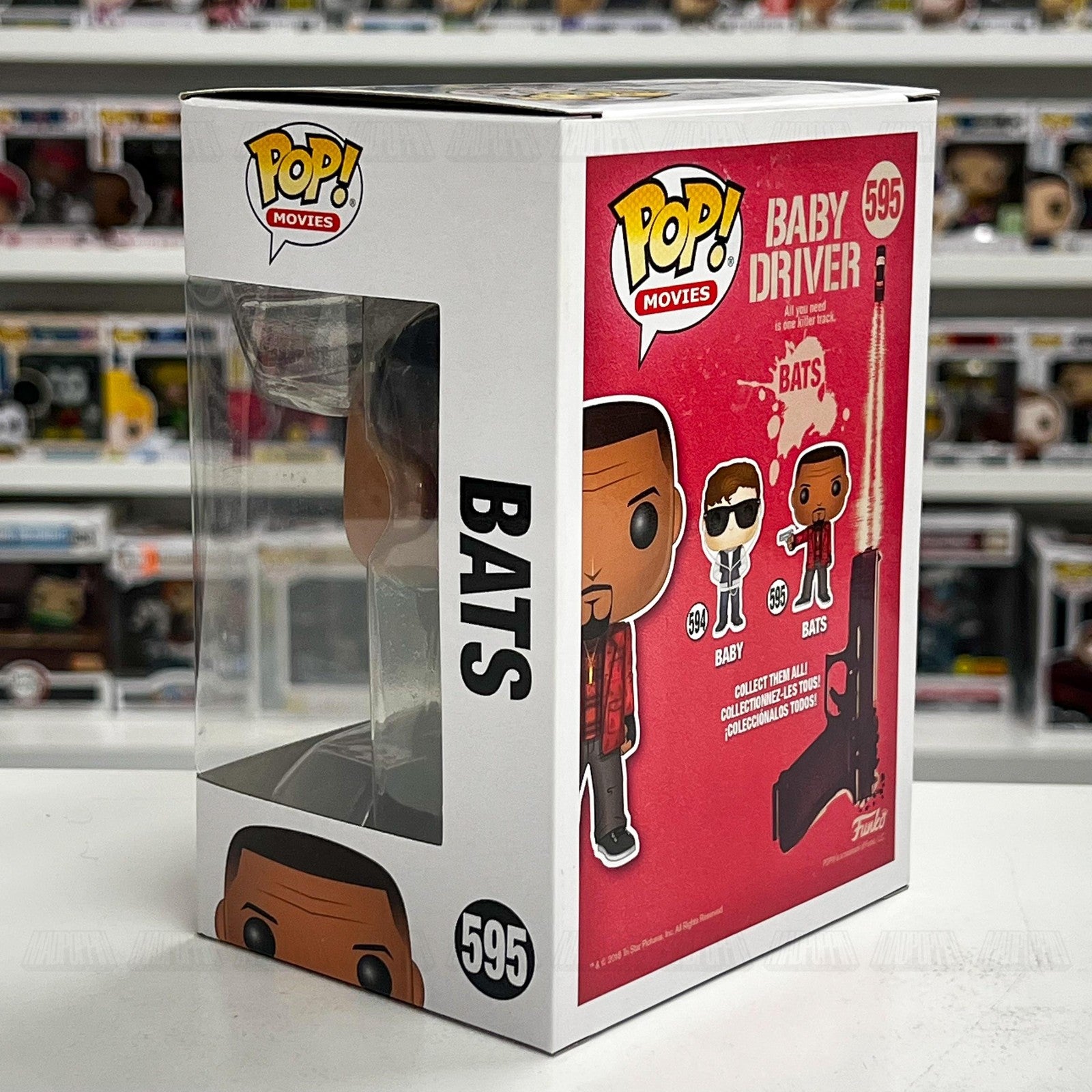 Funko Pop Movies Baby Driver Bats #595 Vinyl Figure Collectible New In Box NIB