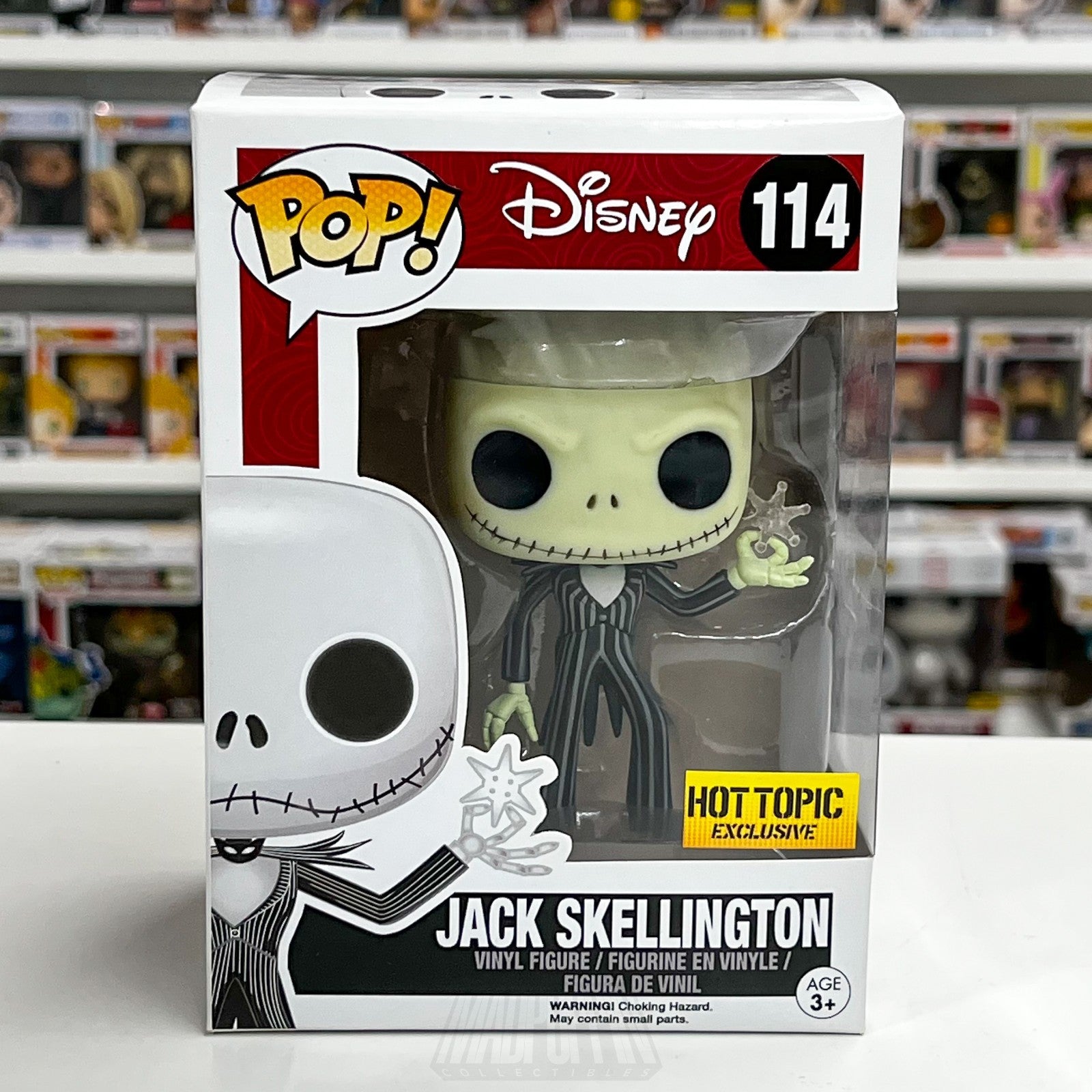 Funko Pop Disney Nightmare Before Christmas Jack Skellington Hot Topic 114 Toy0