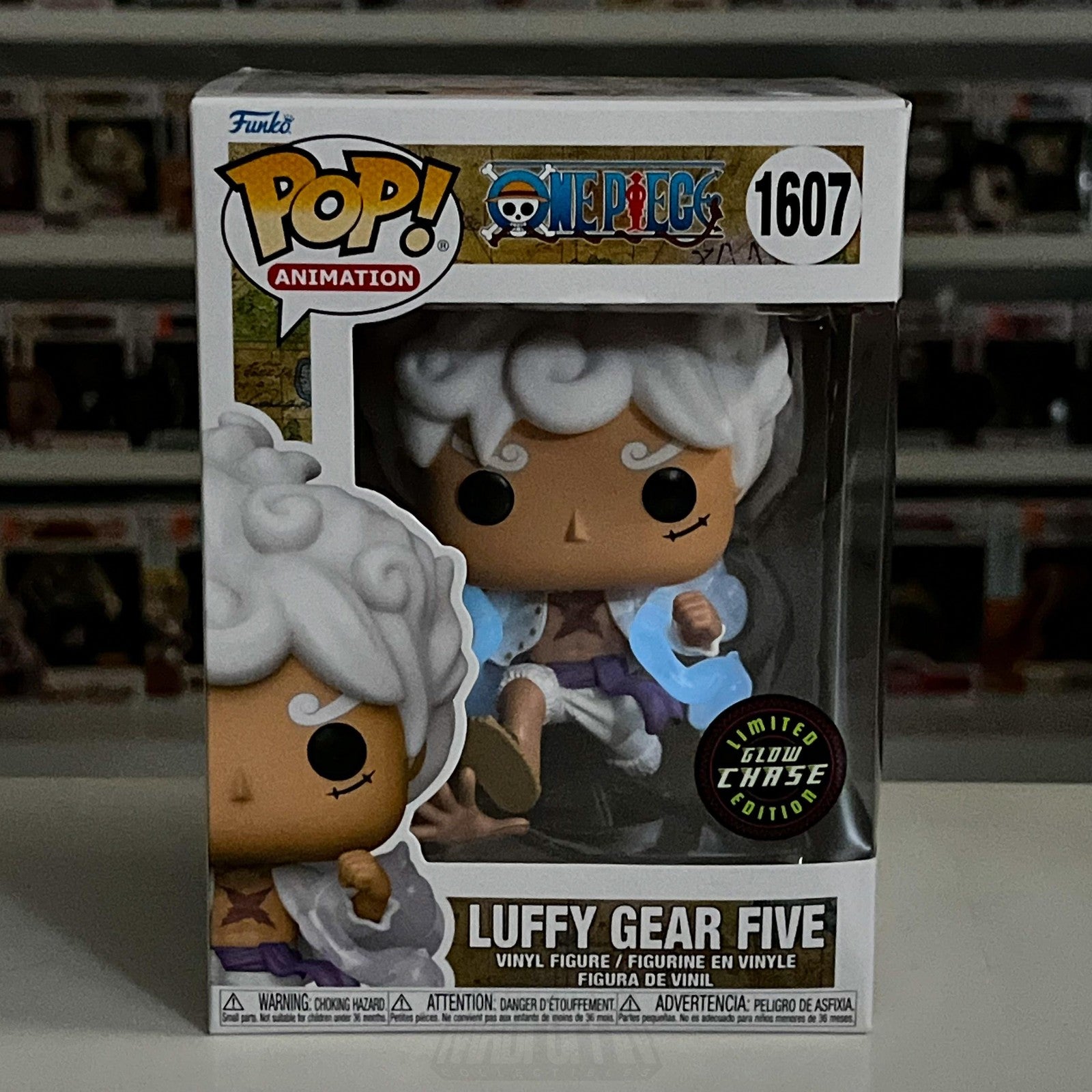 Funko Pop Animation One Piece Luffy Gear Five 1607 Glow Chase Figure Anime Vinyl