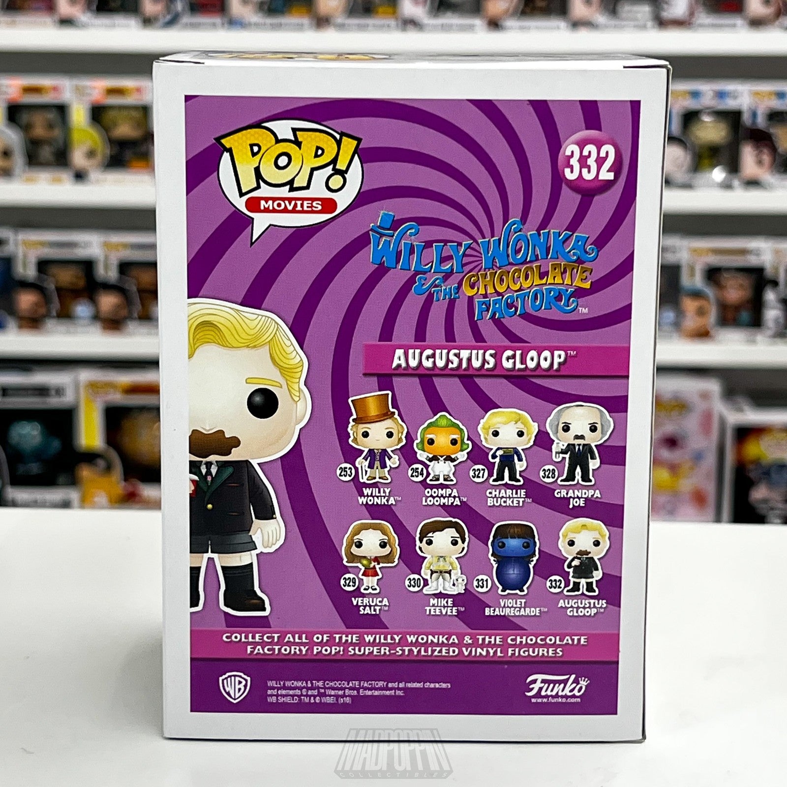 Funko Pop Augustus Gloop 332 Willy Wonka Chocolate Factory Movie Vinyl Figure