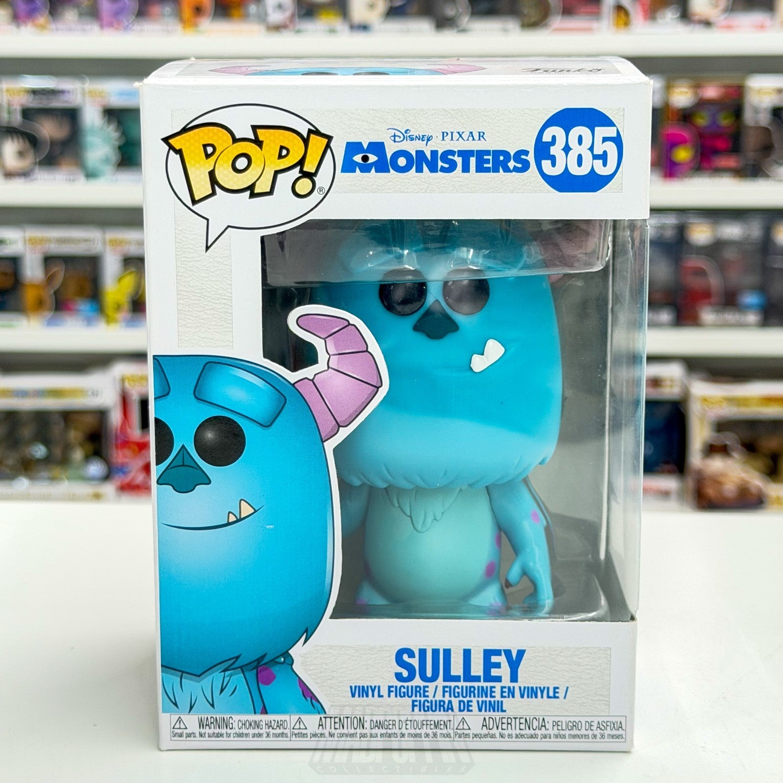 Funko Pop Disney Pixar Monsters Inc Sulley Waving 385 Animated Toy Vinyl Figure0