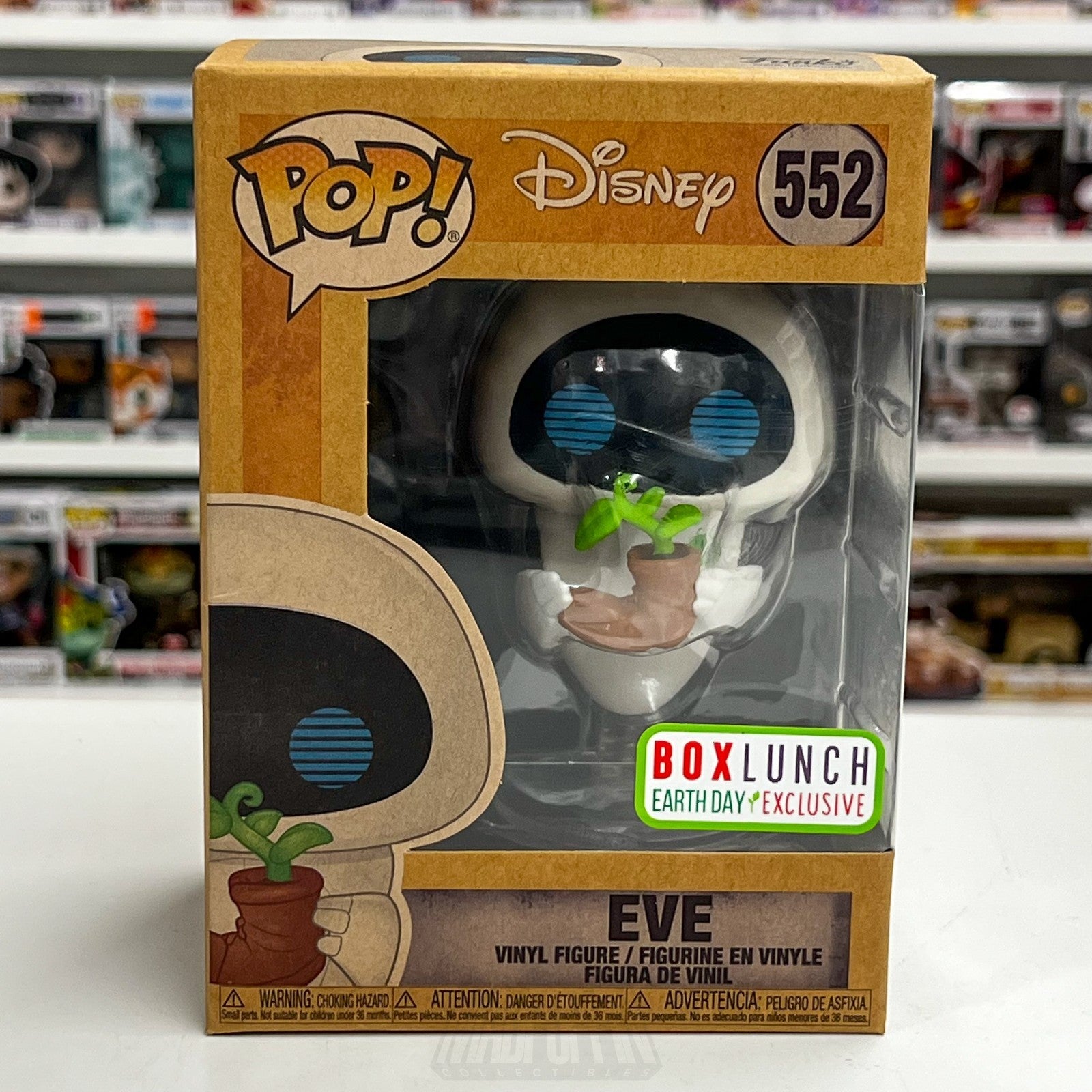 Funko Pop Disney Pixar WALL-E Eve Earth Day BoxLunch 552 Robots Toy Vinyl Figure0