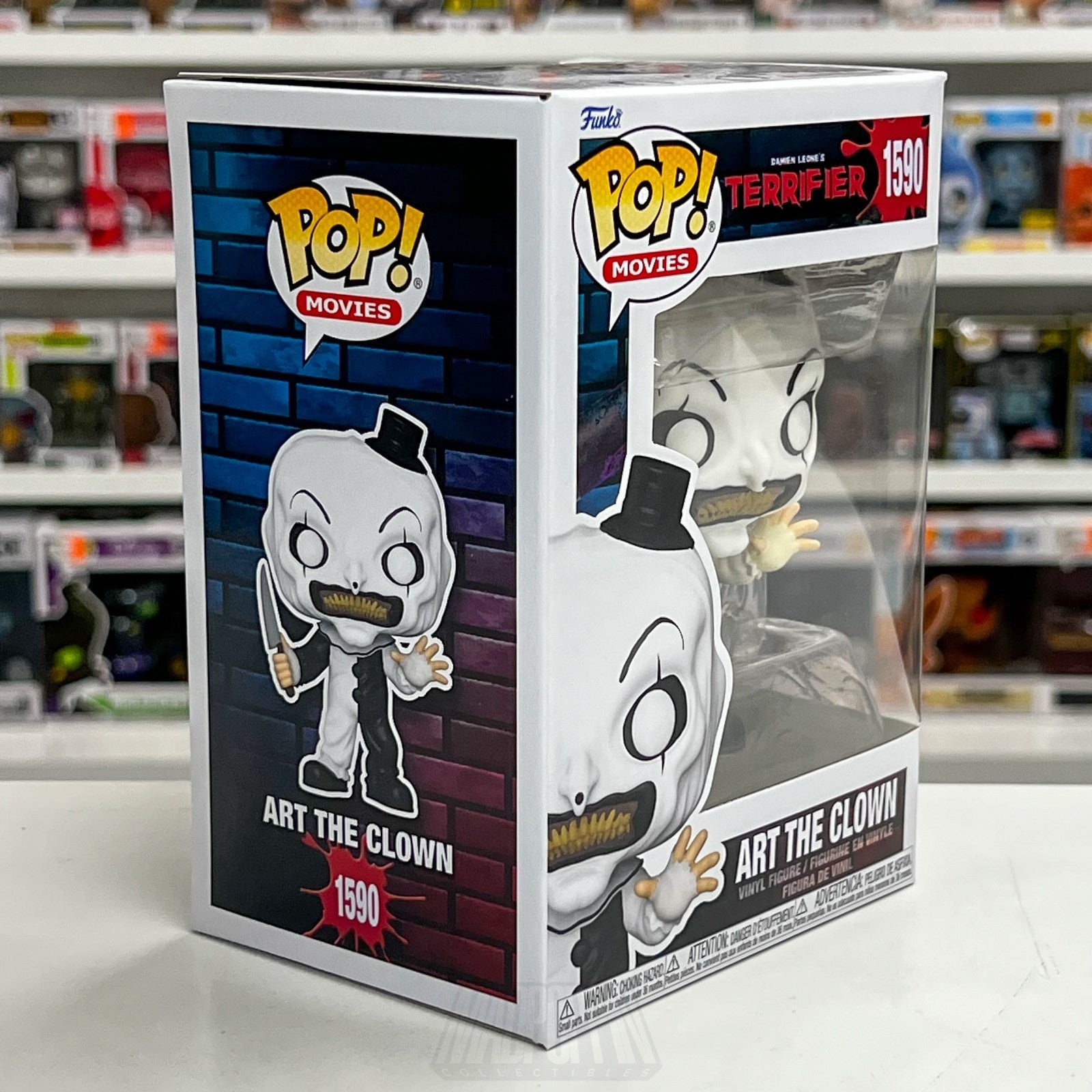 Funko Pop Movies Terrifier Art the Clown w/Knife 1590 Horror Clown Vinyl Figure5