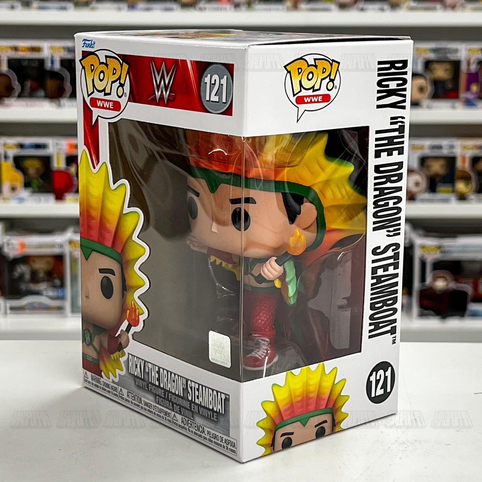 Funko Pop WWE Ricky The Dragon Steamboat 121 Vinyl Figure New Wrestling