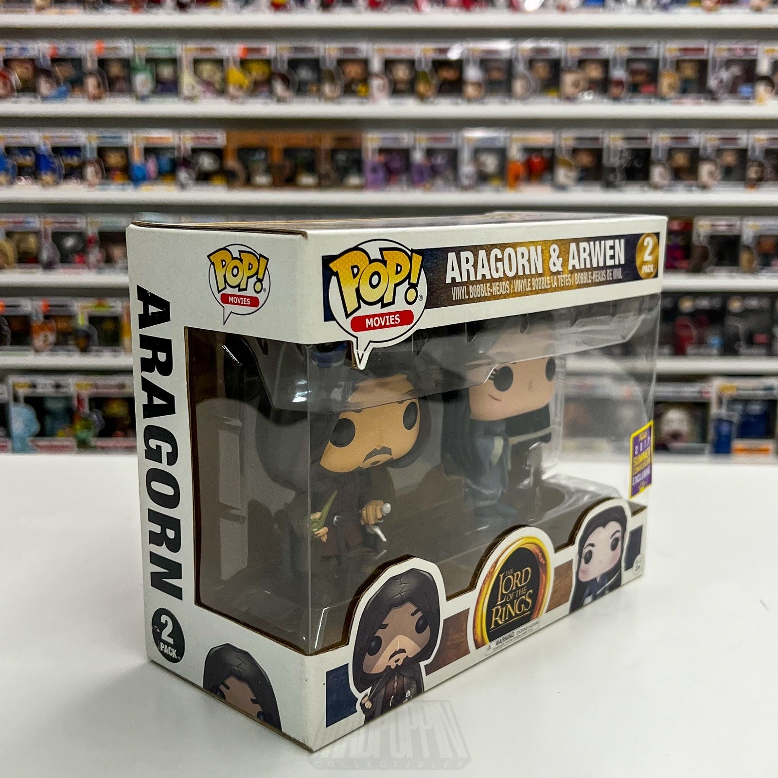 Funko Pop Movies Lord of the Rings LOTR Aragorn & Arwen SDCC 2 Pack Vinyl Figure5