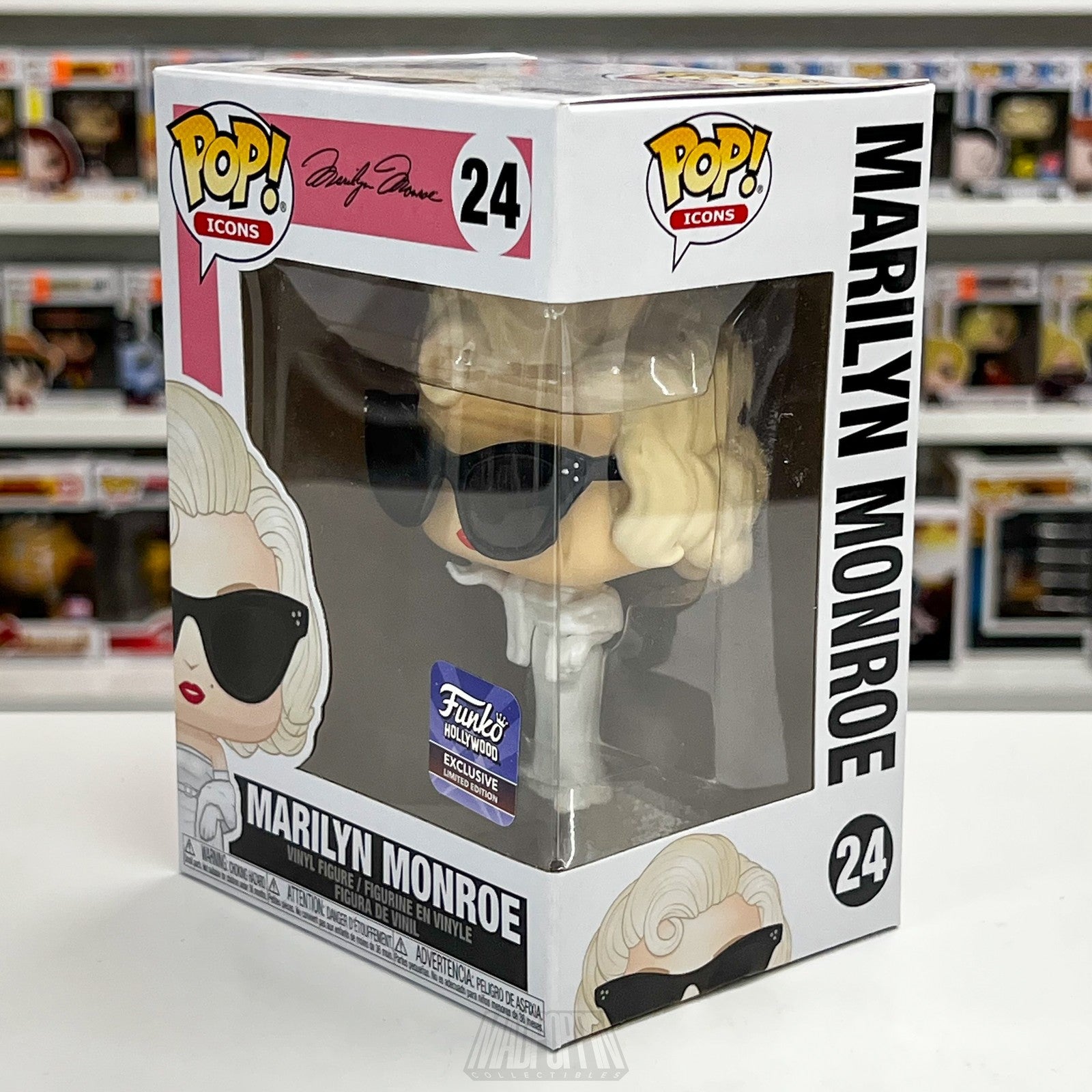 Funko Pop Icons Marilyn Monroe Sunglasses 24 Vinyl Figure Hollywood Exclusive