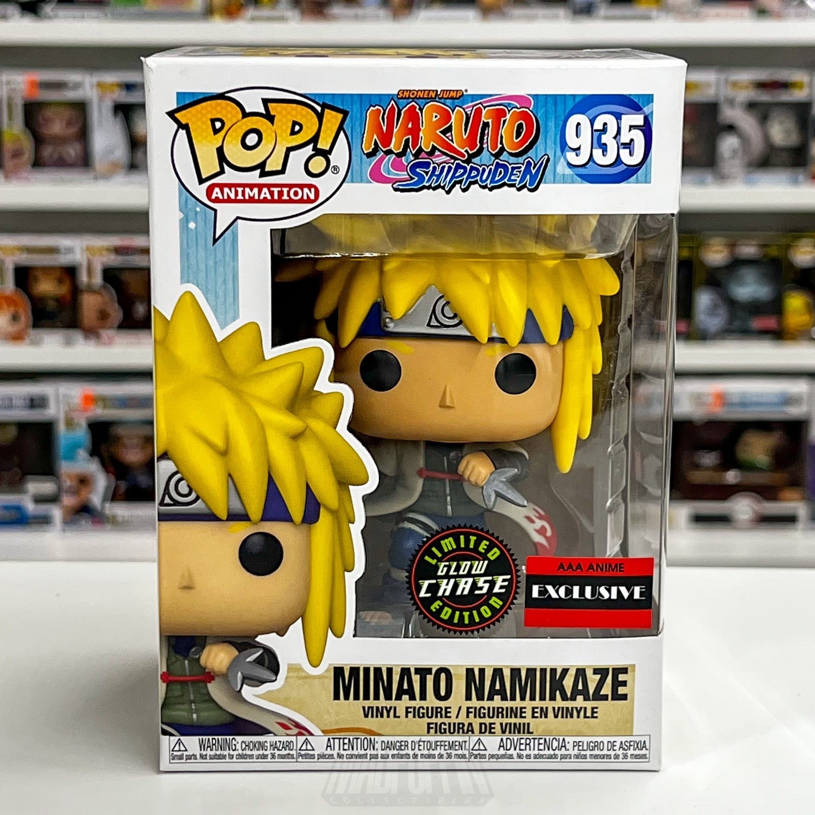 Funko Pop Anime Naruto Minato Namikaze Chase Glow AAA Exclusive 935 Vinyl Figure1