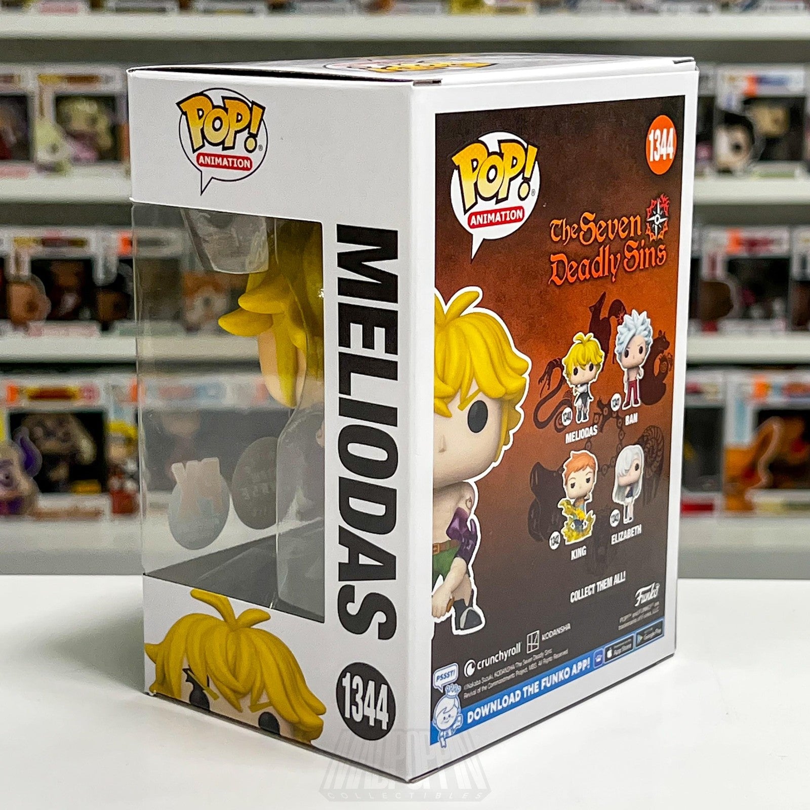 Funko Pop Animation Seven Deadly Sins Meliodas 1344 PX Previews Glow Chase Anime