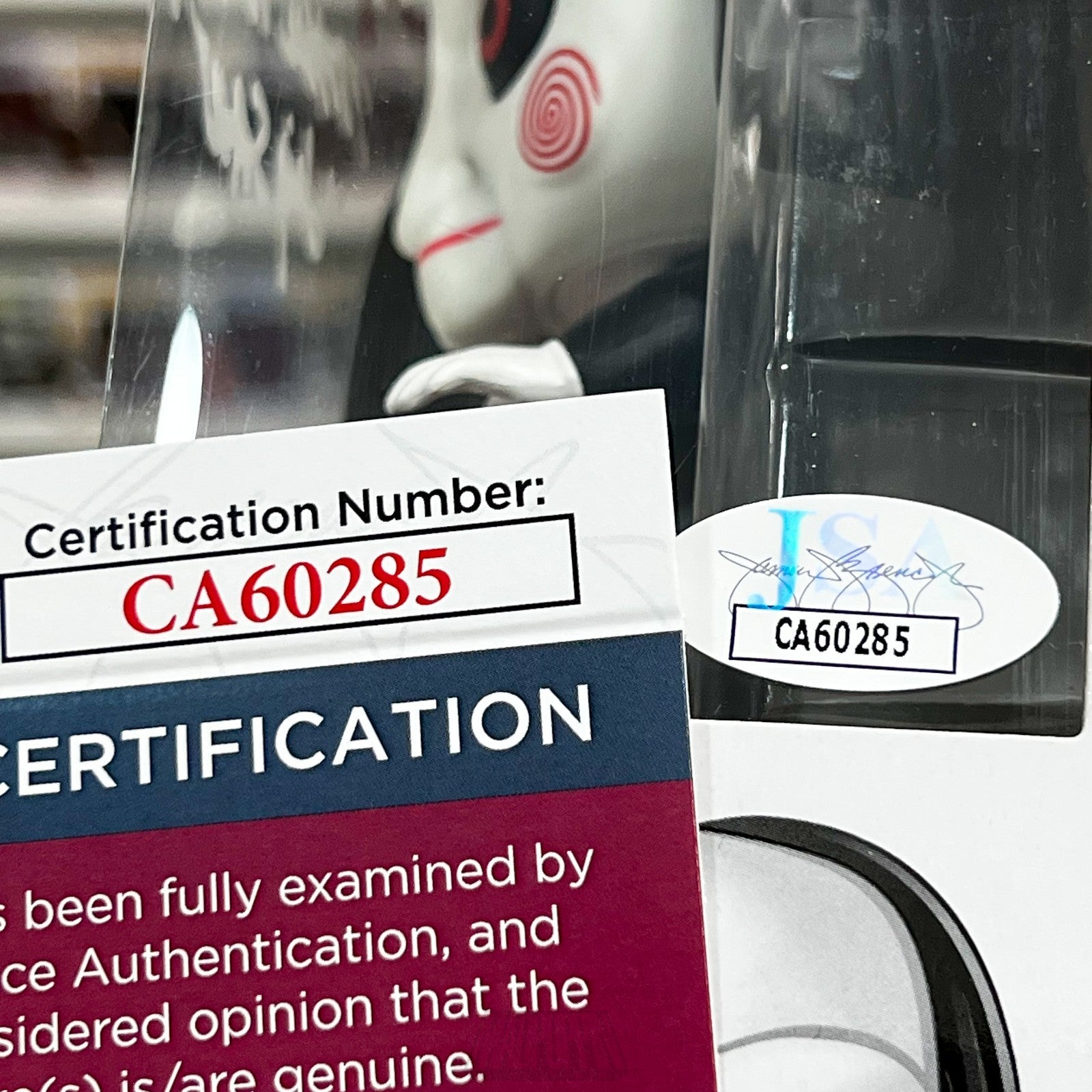 Funko Pop Movies Saw Billy Signed Tobin Bell 52 JSA Authentic Vaulted Horror MIB