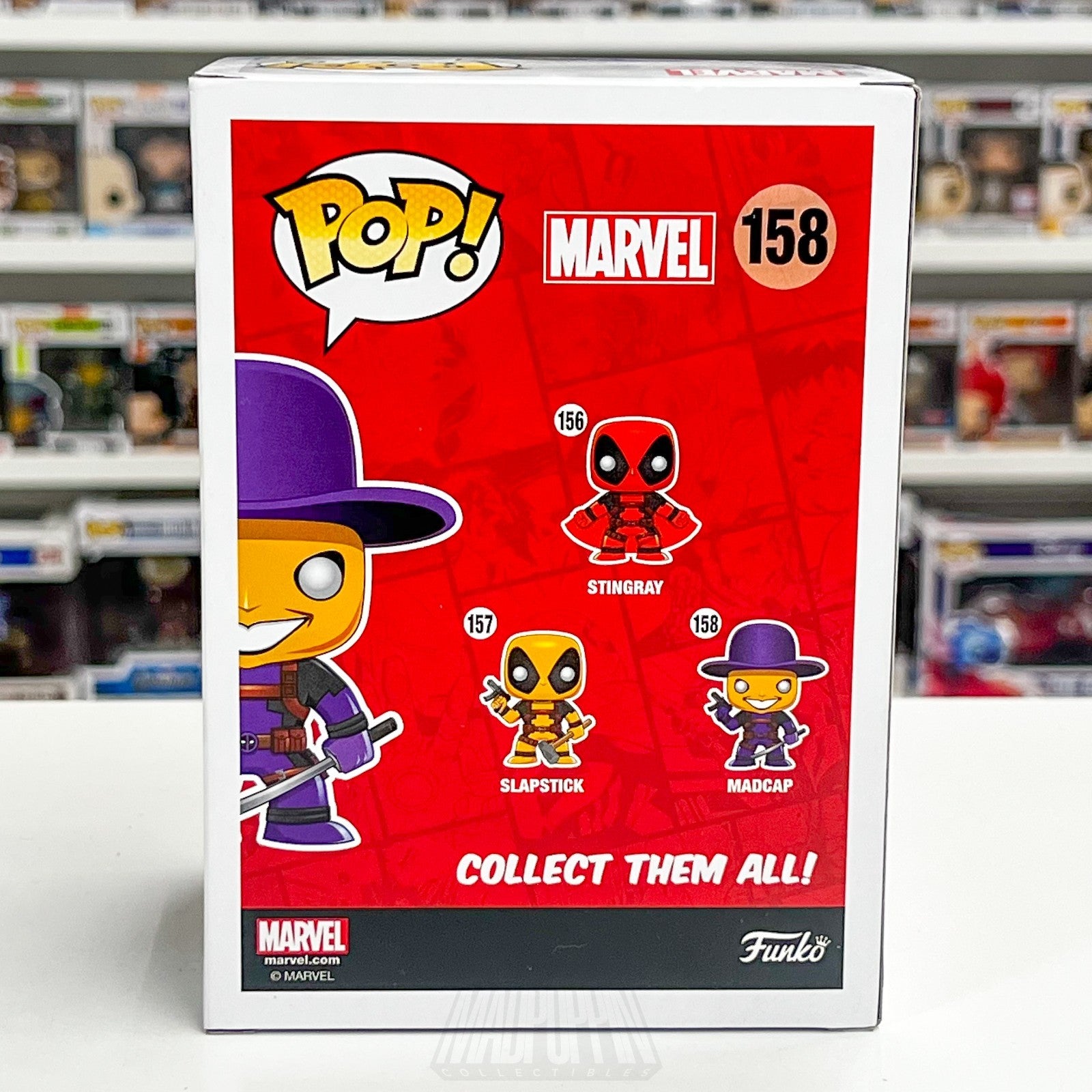 Funko Pop Marvel Madcap Metallic Chase Hot Topic 158 Deadpool Toy Vinyl Figure3