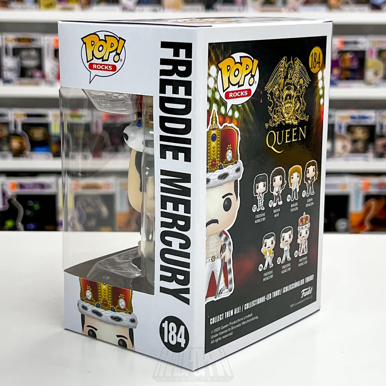 Funko Pop! Rocks Queen Freddie Mercury #184 Crown Robe Vinyl Figure Boxed2