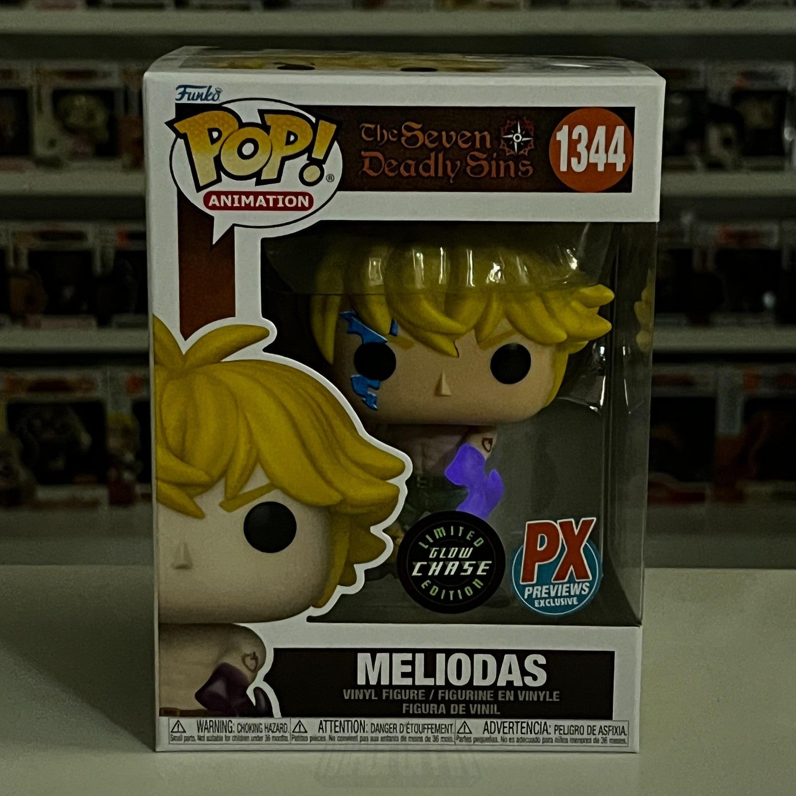 Funko Pop Animation Seven Deadly Sins Meliodas 1344 PX Previews Glow Chase Anime