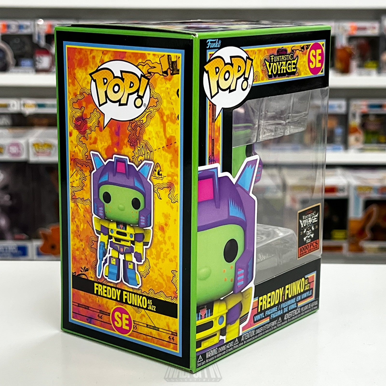 Funko Pop Fundays Freddy as Jazz Transformers Blacklight Show Edition 1000 PCS