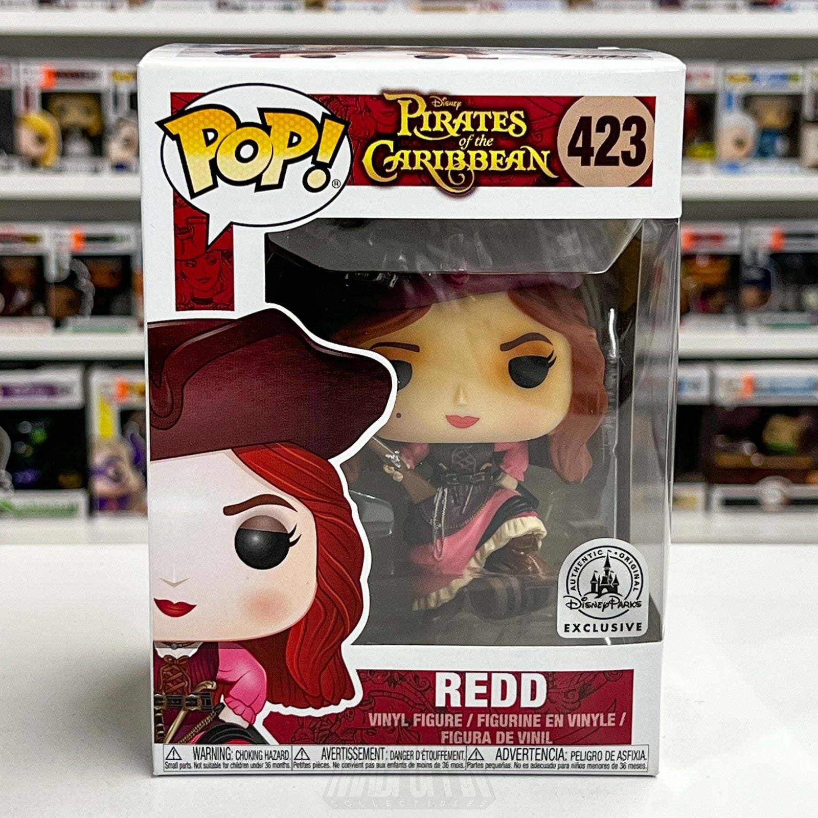 Funko Pop Disney Pirates of the Caribbean Redd 423 Parks Exclusive Vinyl Figure0