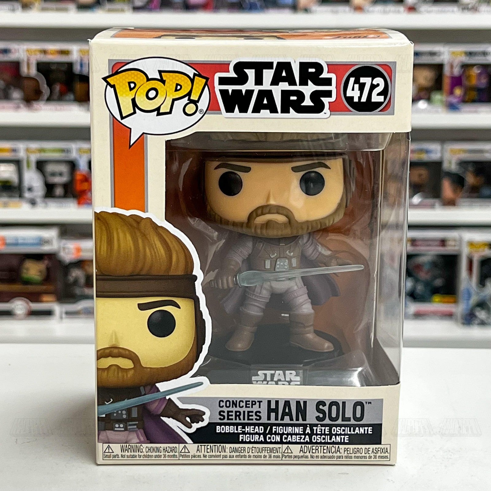 Funko Pop Star Wars Concept Series Han Solo #472 Bobble-Head Vinyl Figure New