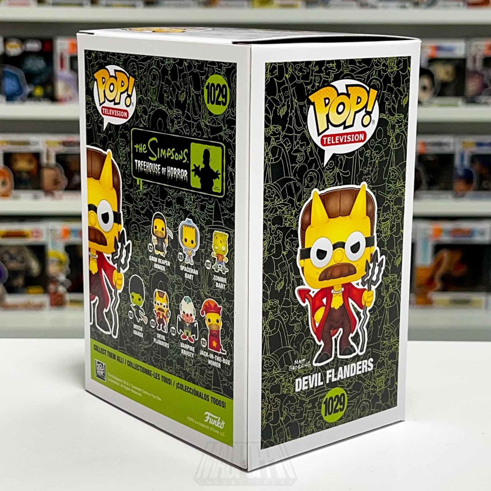 Funko Pop Simpsons Treehouse of Horror Devil Flanders 1029 Glow Special Edition