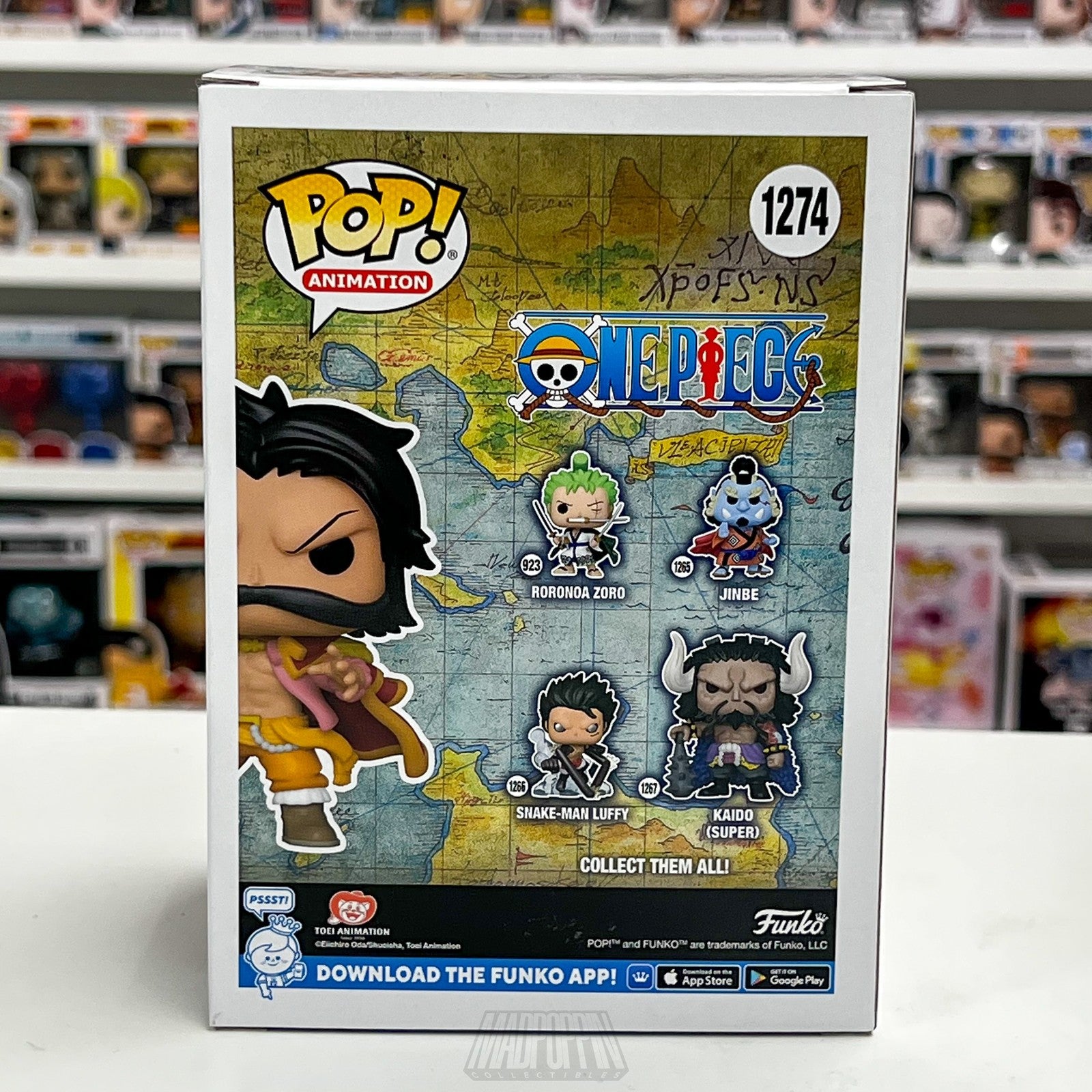 Funko Pop Animation One Piece Gol D. Roger #1274 Vinyl Figure Exclusive New Mint
