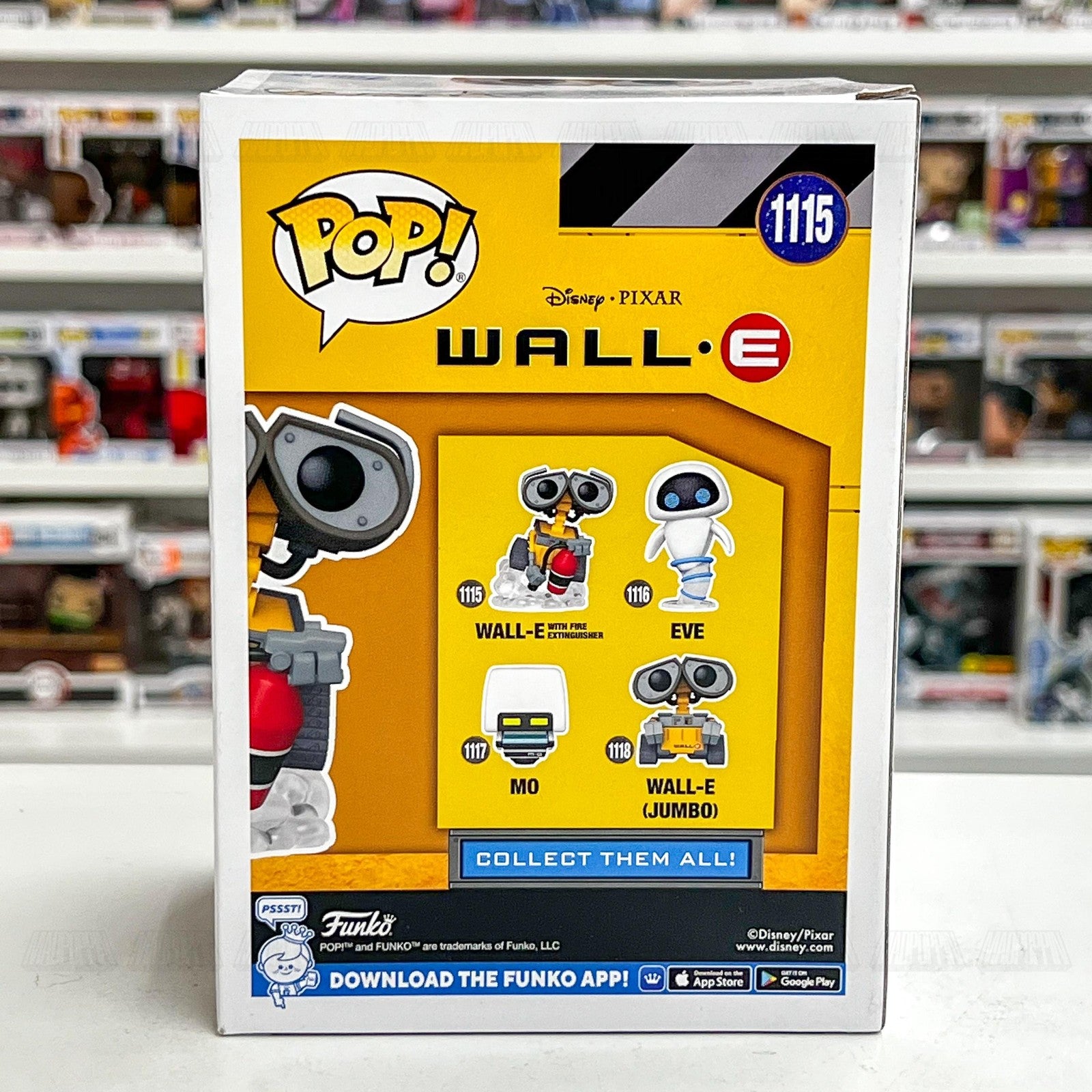 Funko Pop Disney Pixar WALL-E with Fire Extinguisher #1115 Vinyl Figure Toy
