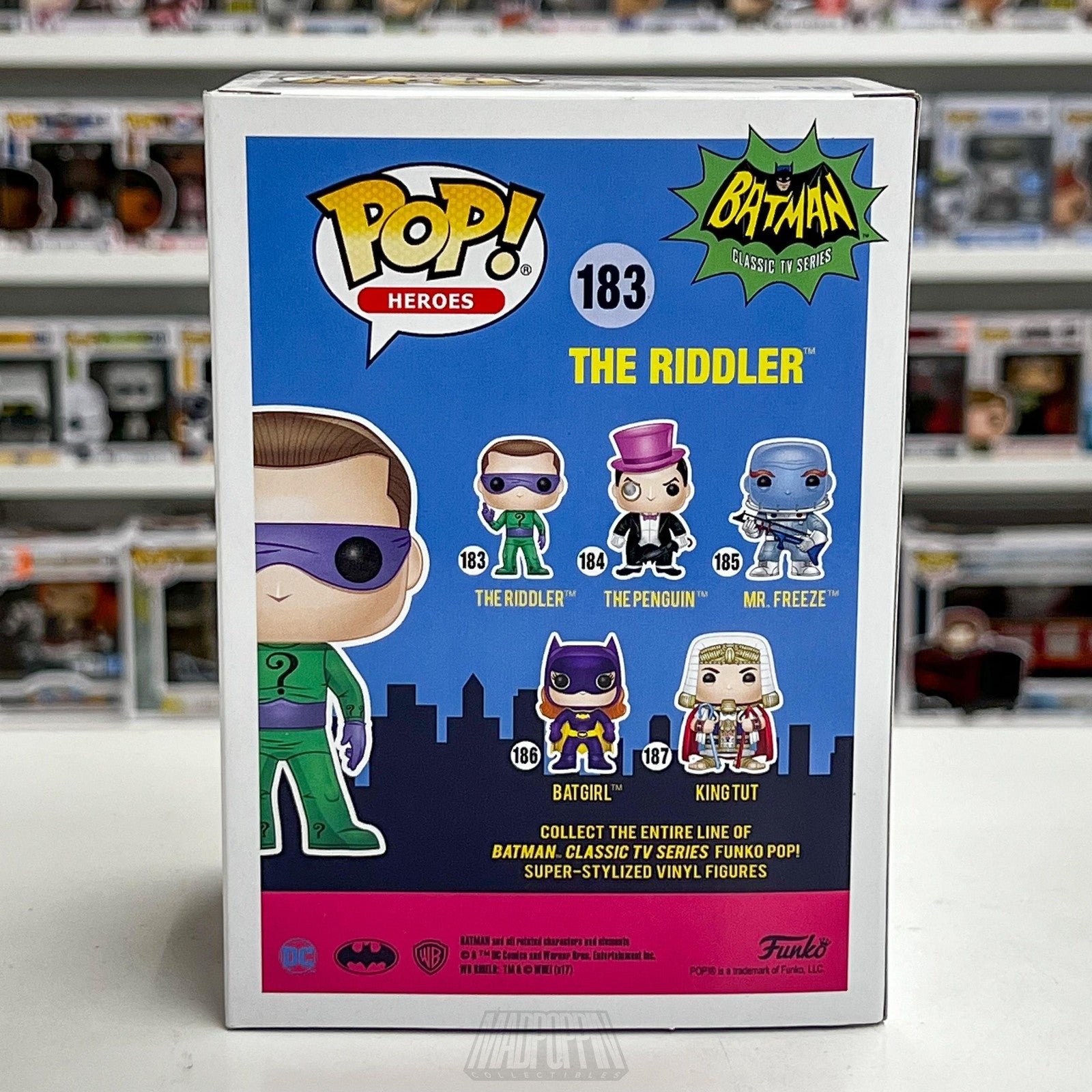 Funko Pop Heroes The Riddler 183 Batman Classic TV Series Vinyl Figure New Boxed