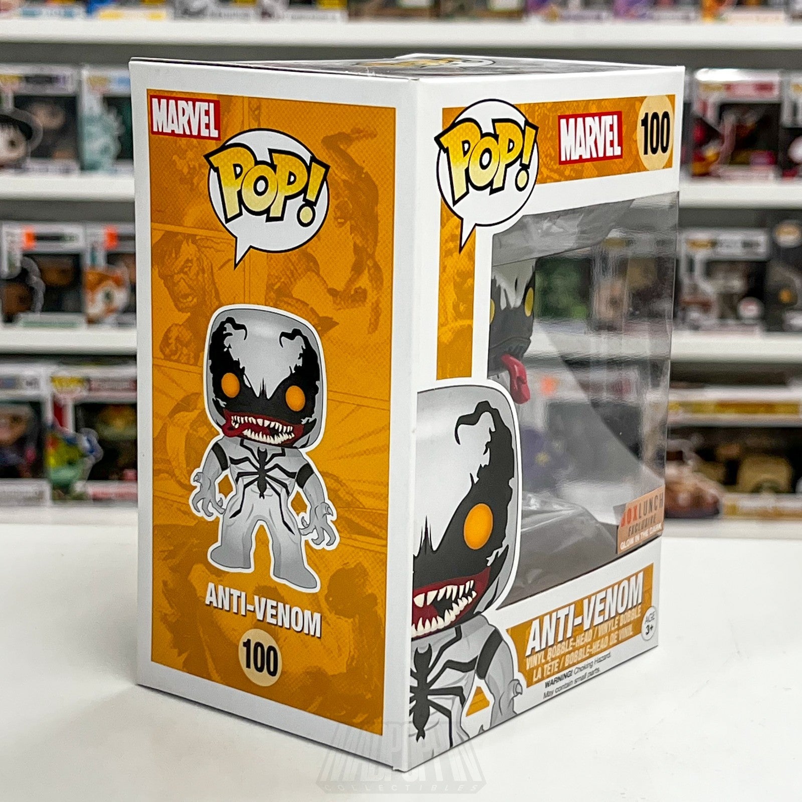 Funko Pop Marvel Anti-Venom Glow BoxLunch 100 Symbiote Spider-Man Vinyl Figure6