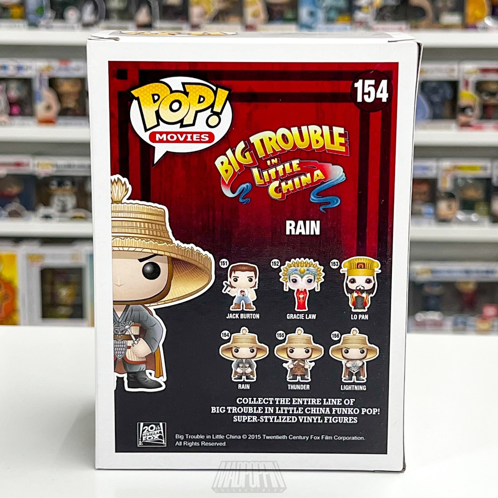 Funko Pop Movies Big Trouble In Little China Rain Three Storms Action Comedy 154