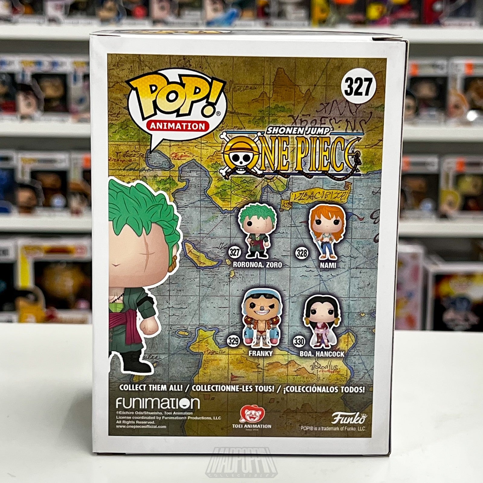 Funko Pop Animation One Piece Roronoa Zoro Vinyl Figure #327 New Collectible Box