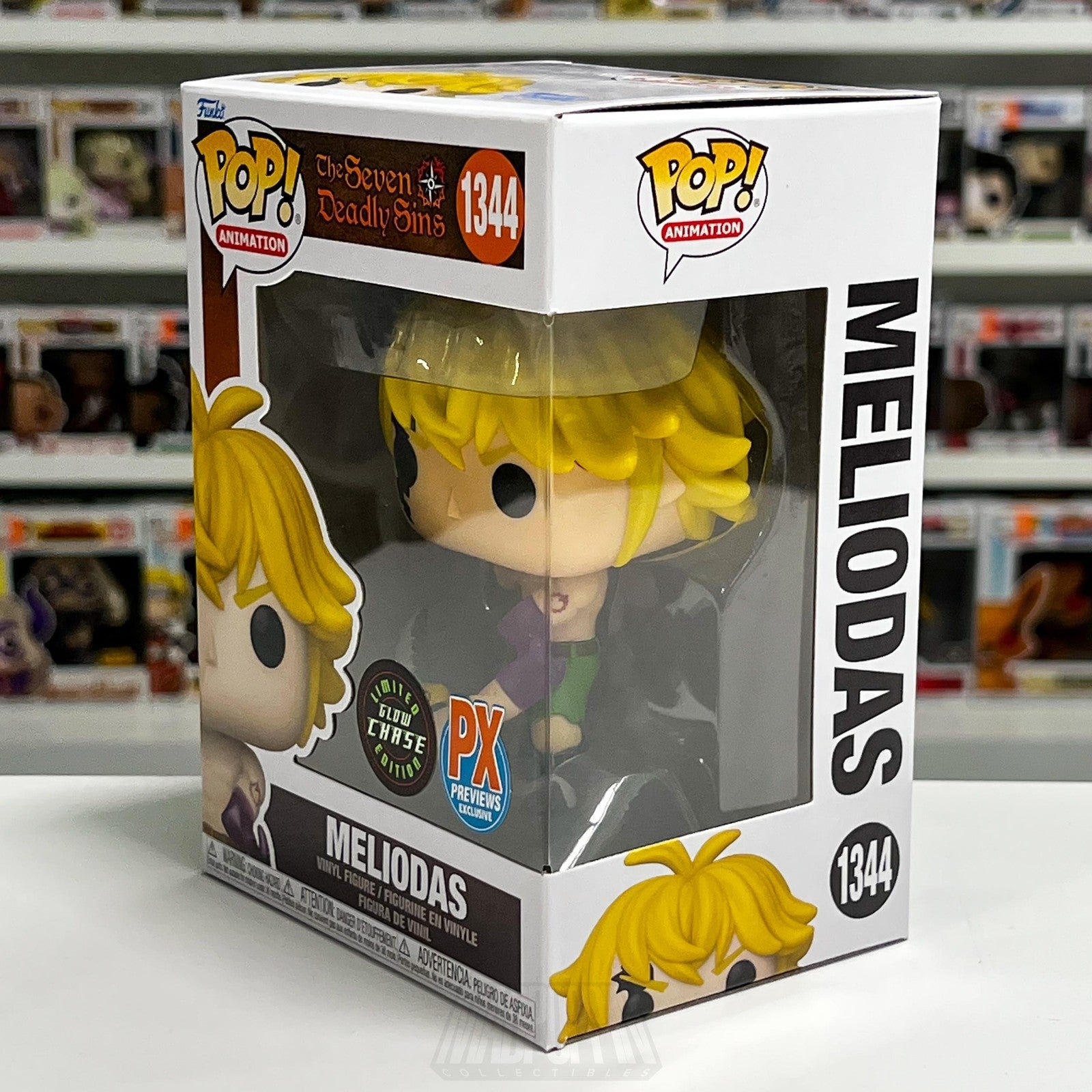 Funko Pop Animation Seven Deadly Sins Meliodas 1344 PX Previews Glow Chase Anime