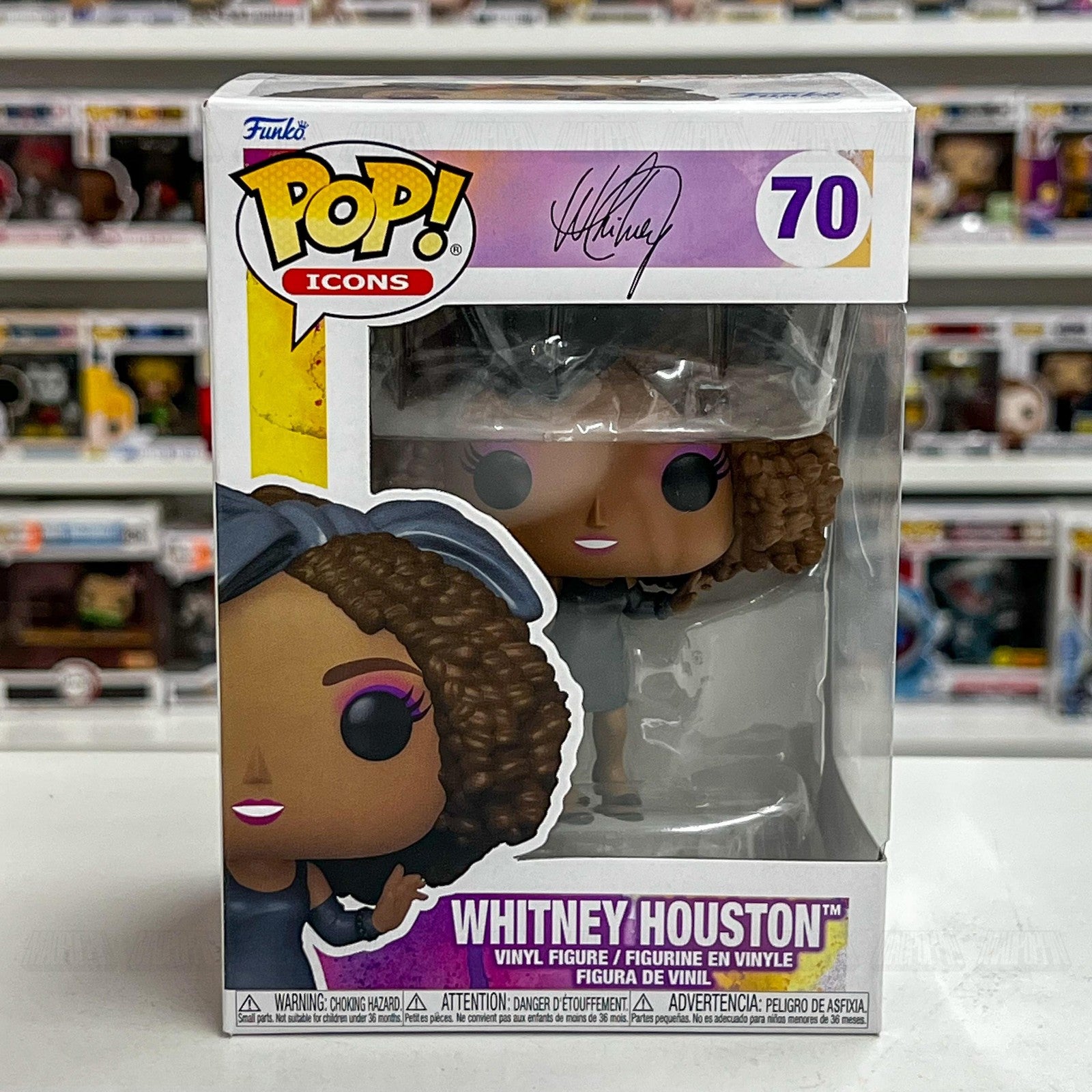 Funko Pop! Icons Whitney Houston #70 Vinyl Figure New in Box Collectible Gift