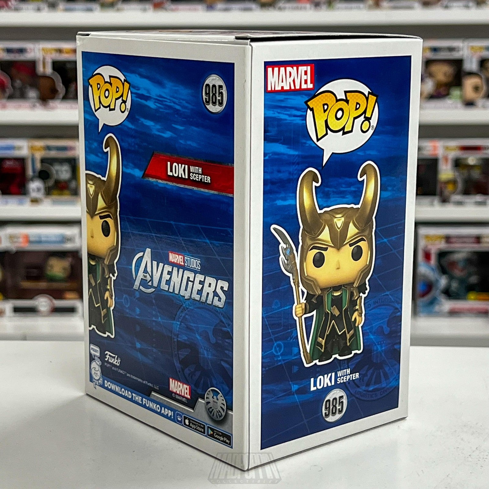 Funko Pop Avengers Loki With Scepter 985 Glow Dark EE Exclusive Limited Edition