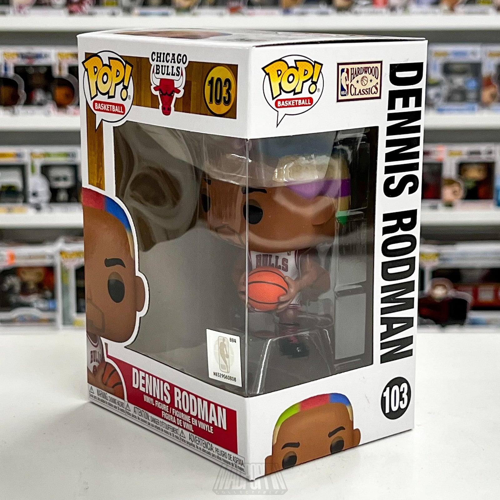 Funko Pop Dennis Rodman 103 Chicago Bulls NBA Hardwood Classics Basketball